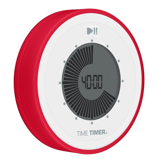 Time Timer PLUS Timer analogico visivo di 20 minuti (bianco) Avviso (m7M)