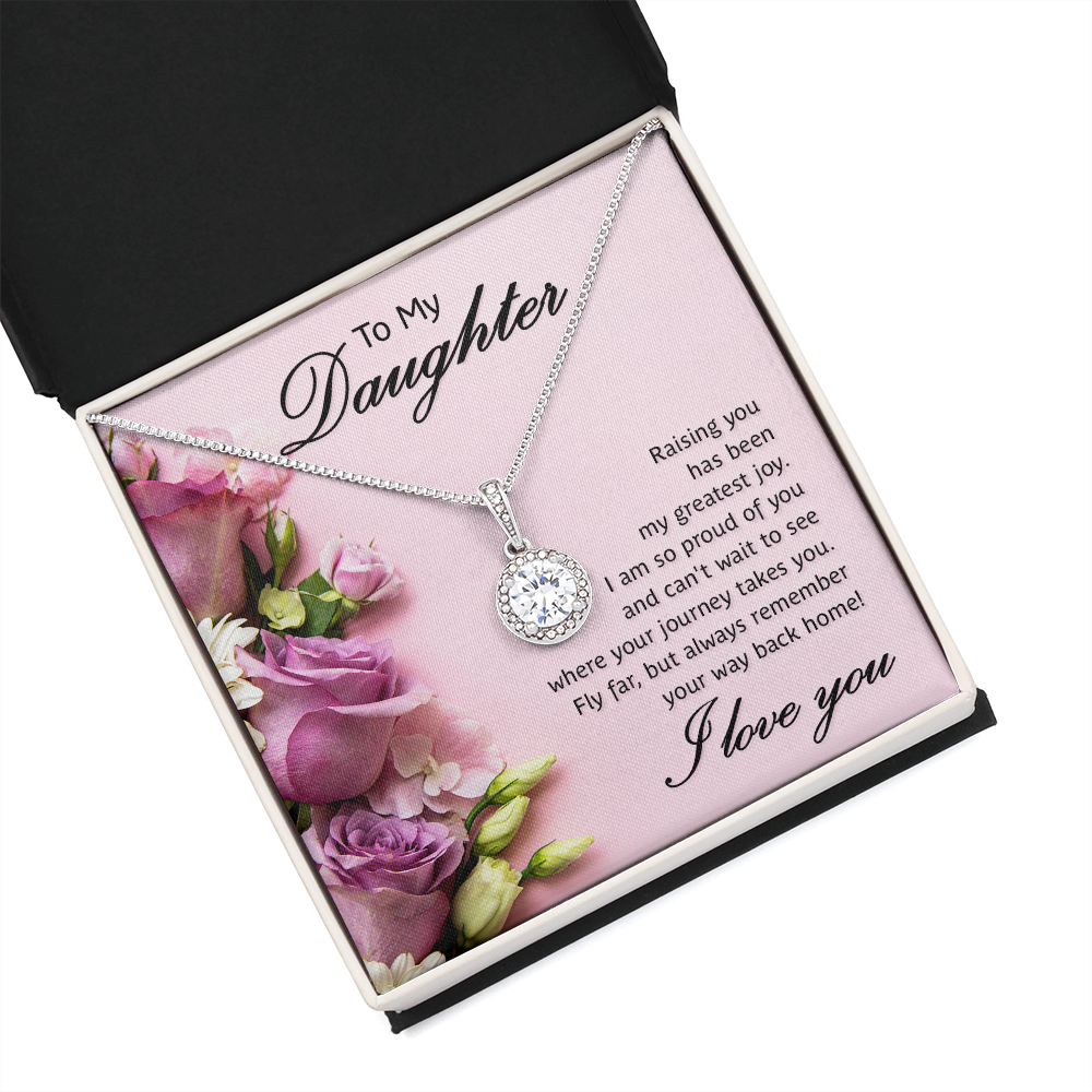 Future Daughter In Law Gift - To My Daughter Moon and Back Necklace, Meaningful Necklace for Daughter, Sterling Silver, Dad to Daughter Necklace, Daddy Daughter Jewelry at $39.95 only from Zetira Jewelry