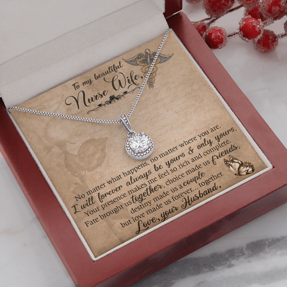 To My Beautiful Nurse Wife-In This Difficult Time Nurse Appreciation Gift Neclace - Nurse Graduation, Nurse Week Jewelry, Practitioner, Retirement, at $59.95 only from Zetira Jewelry