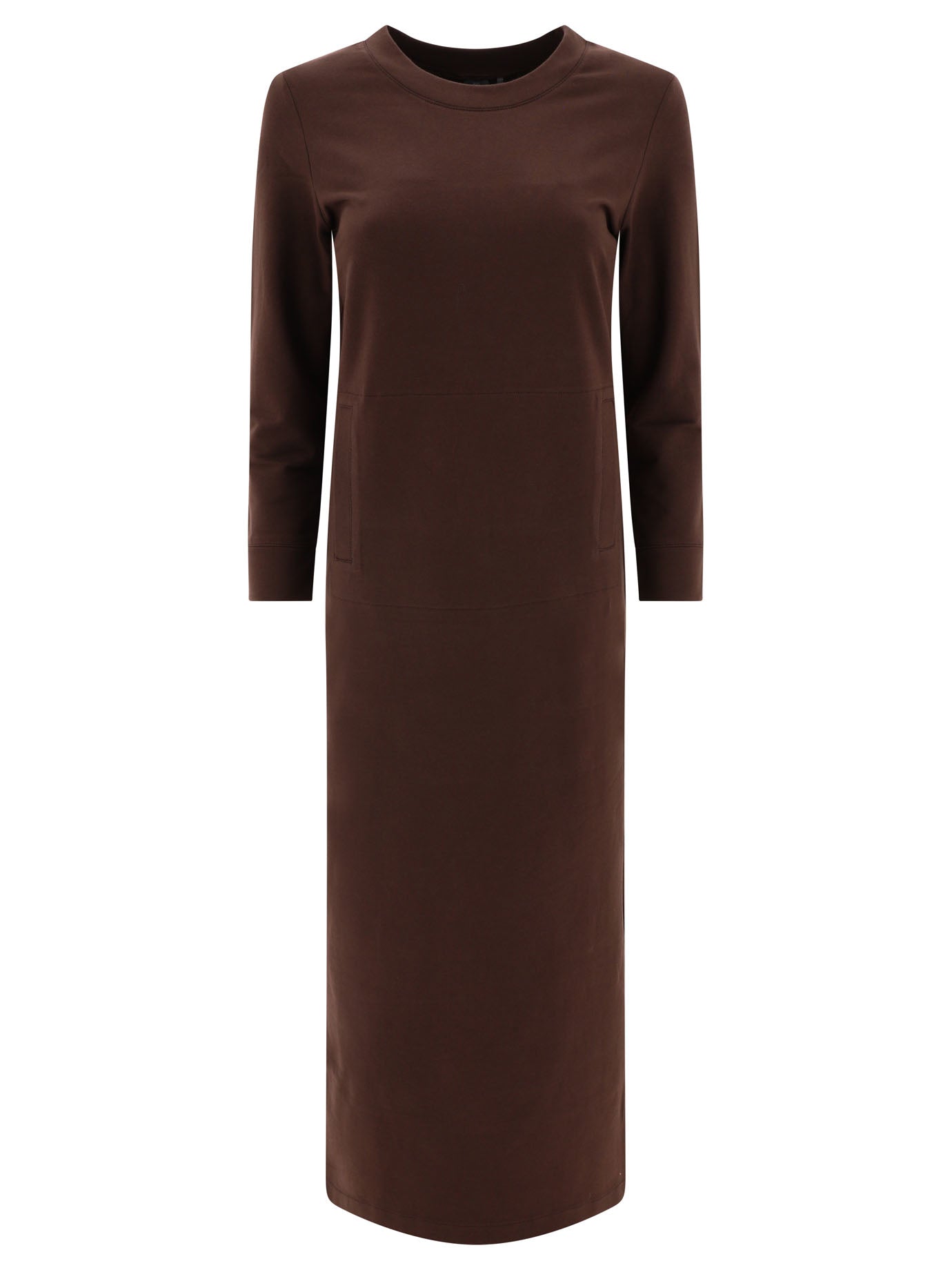 Norma Kamali 3/4 Sleeves Tailored Dress Dresses In Brown