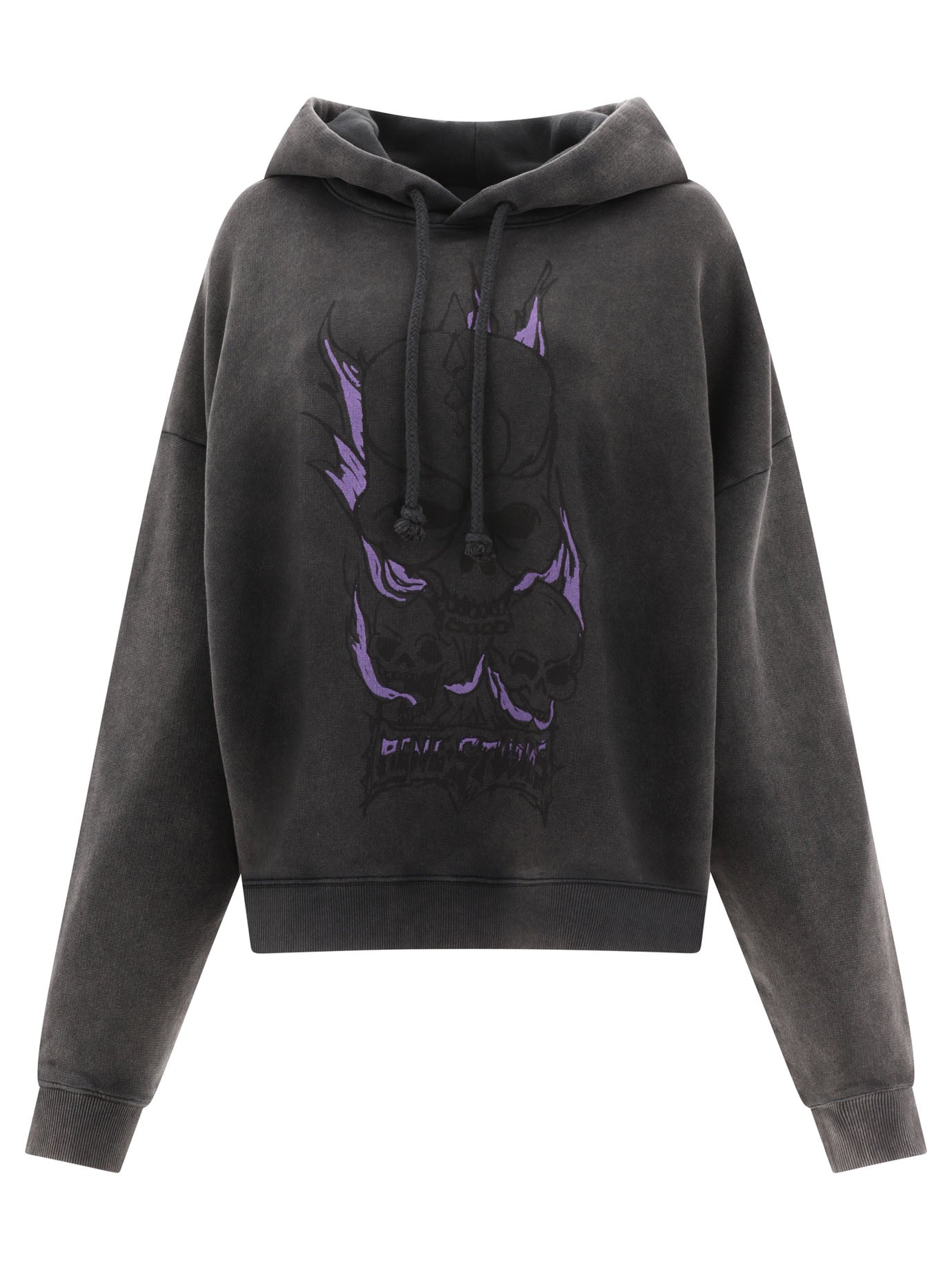 Acne Studios Printed Hoodie Sweatshirts In Black