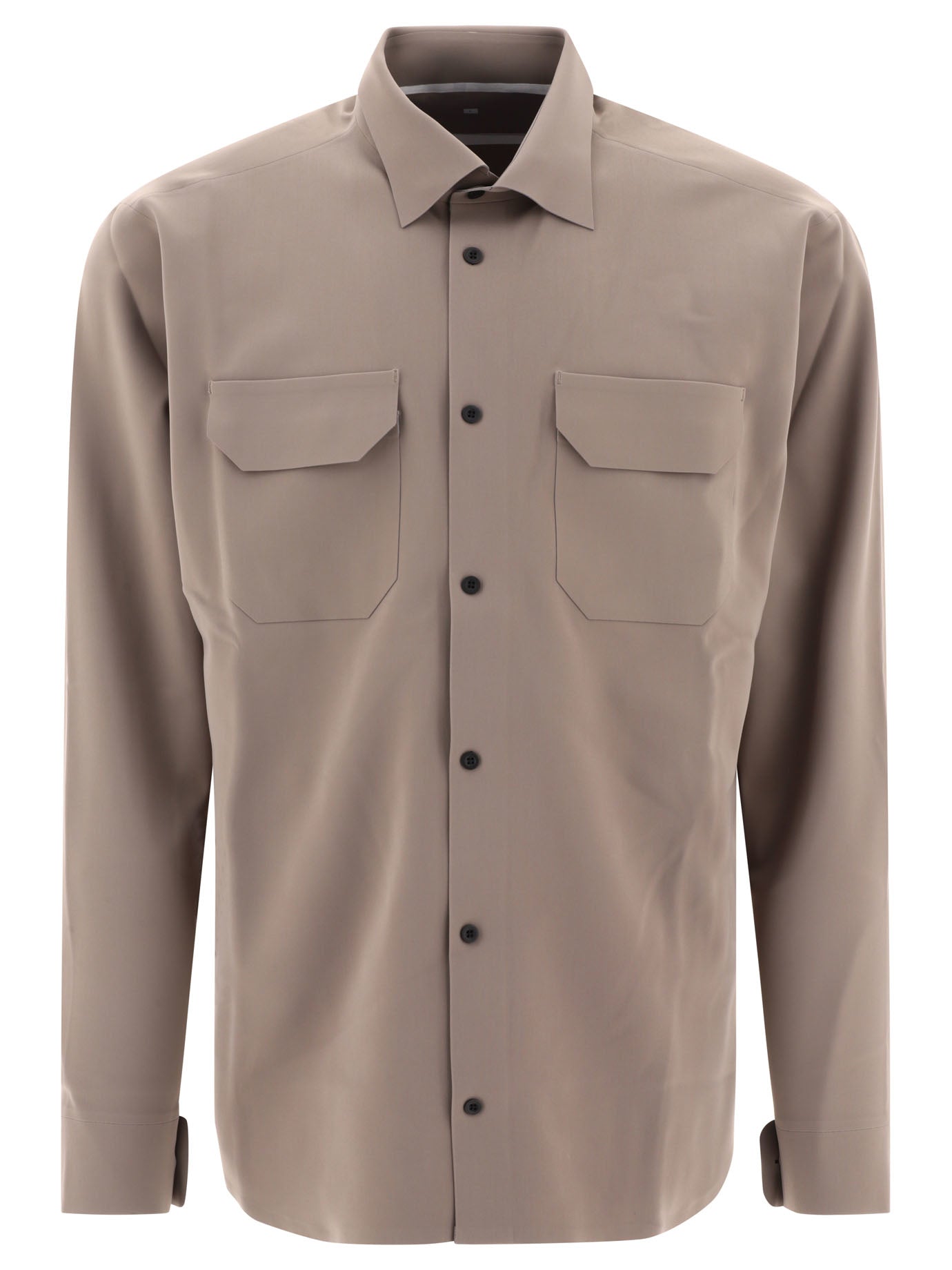 Gr10k Two Pockets Bonded Shirts In Grey