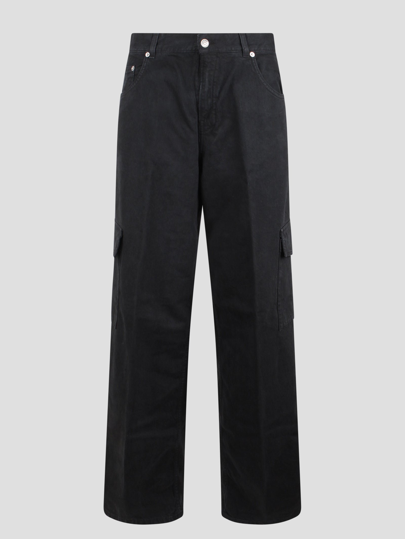 Shop Haikure Bethany Cargo Twill Jeans In Black