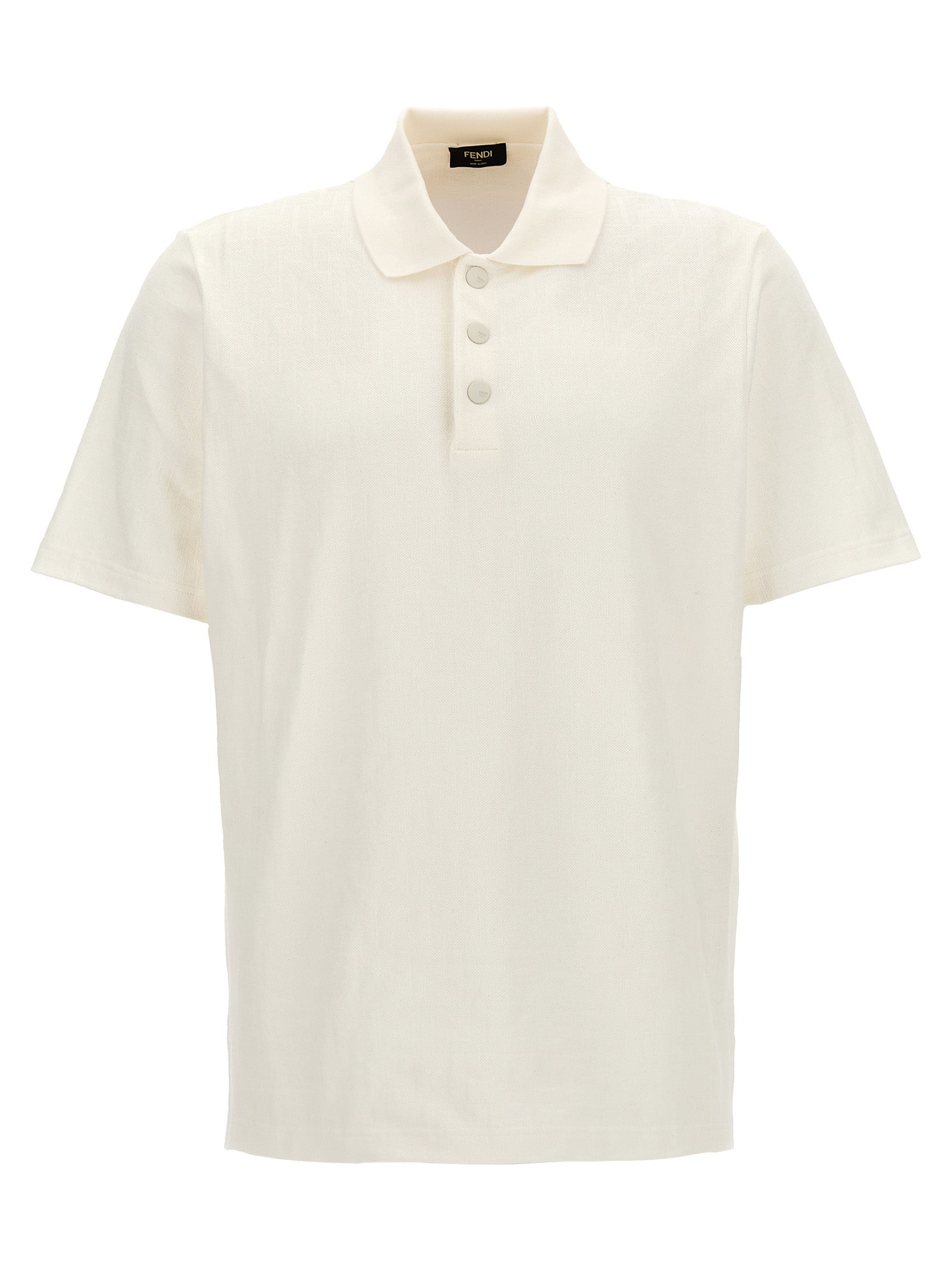 Fendi Jacquard Shirt Polo In Neutral