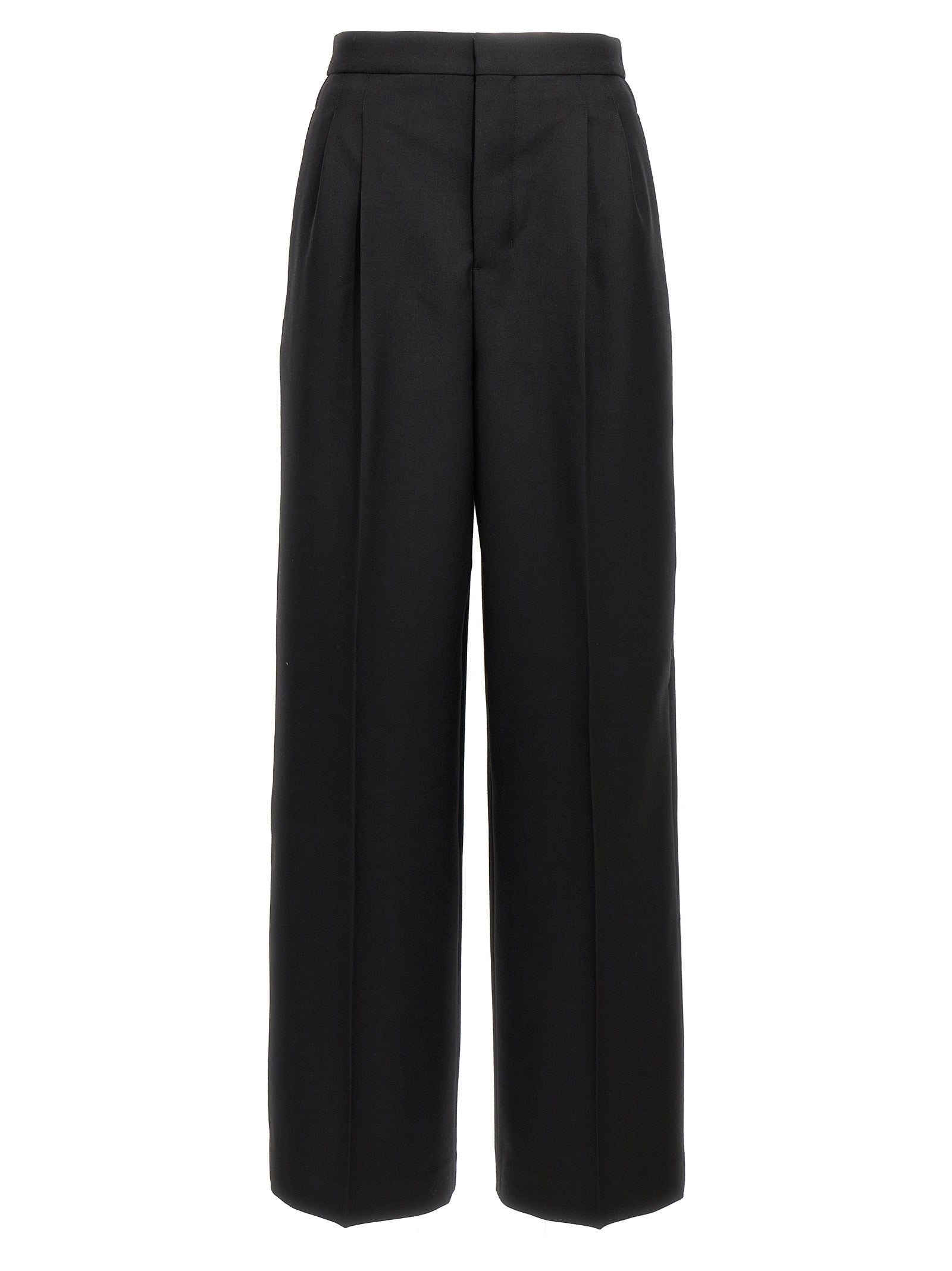 Ami Alexandre Mattiussi With Front Pleats Trousers In Grey