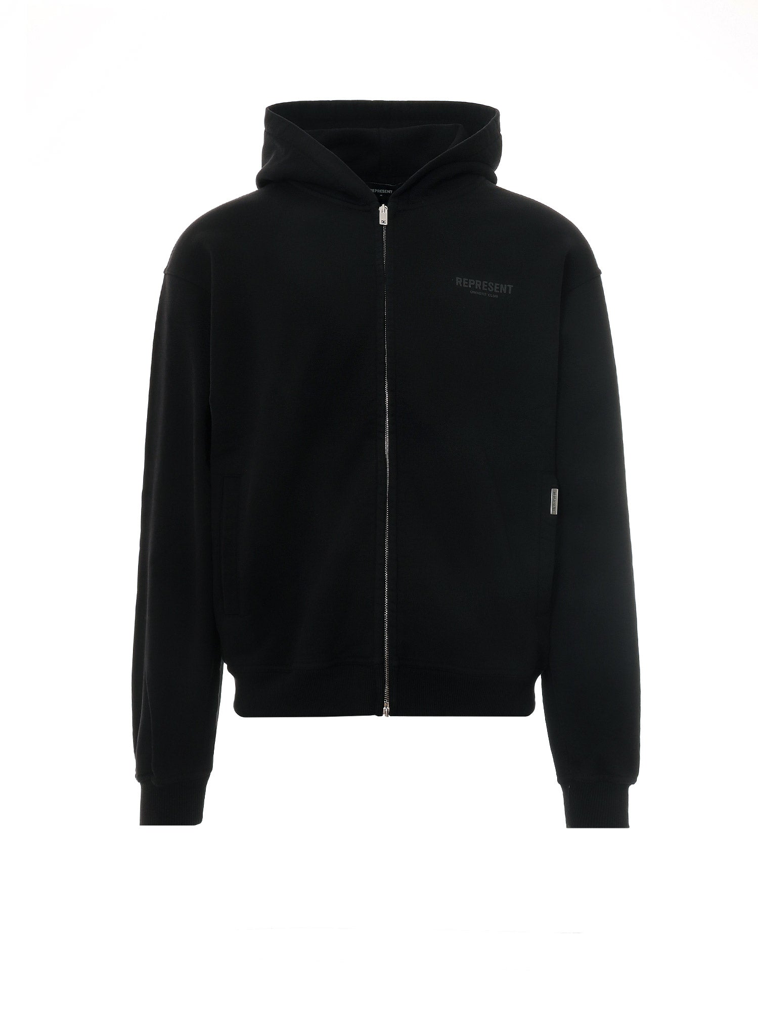 Represent Cotton Sweatshirt With Printed Logo On The Front In Nero