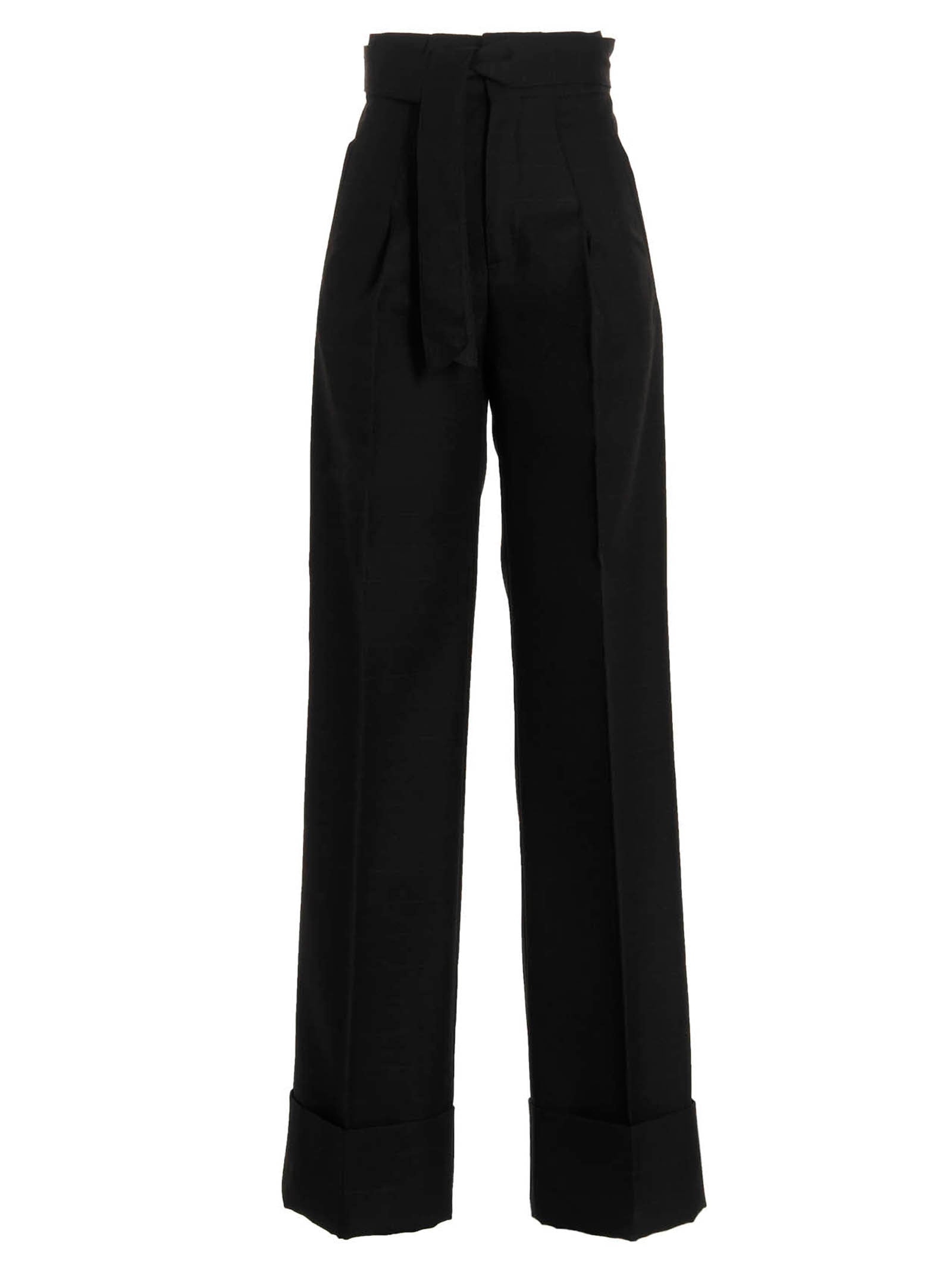 Capasa Checked Trousers In Black