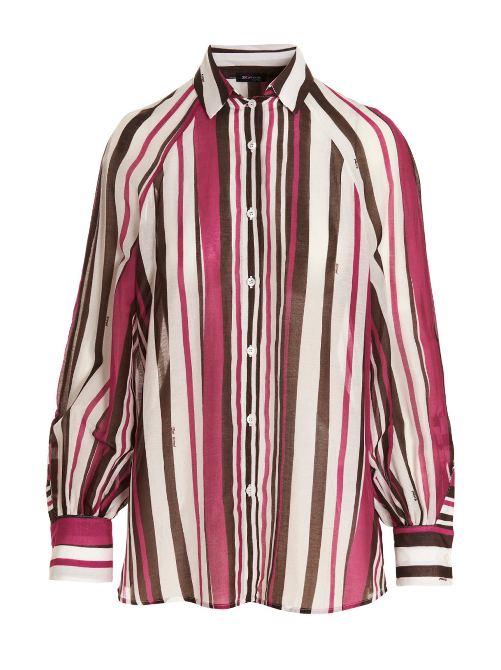 Kiton Striped Shirt In Multicolor