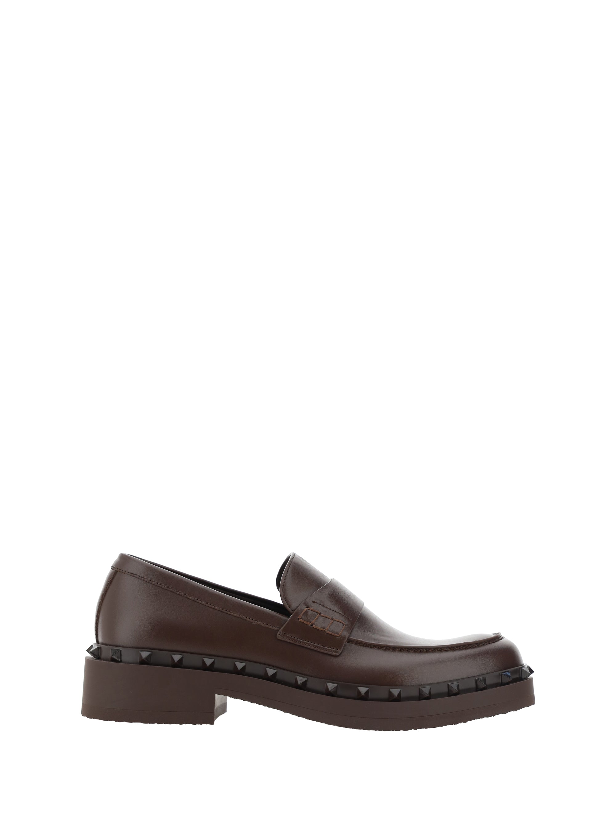 Shop Valentino Rockstud M-way Loafer Shoes In Fondant
