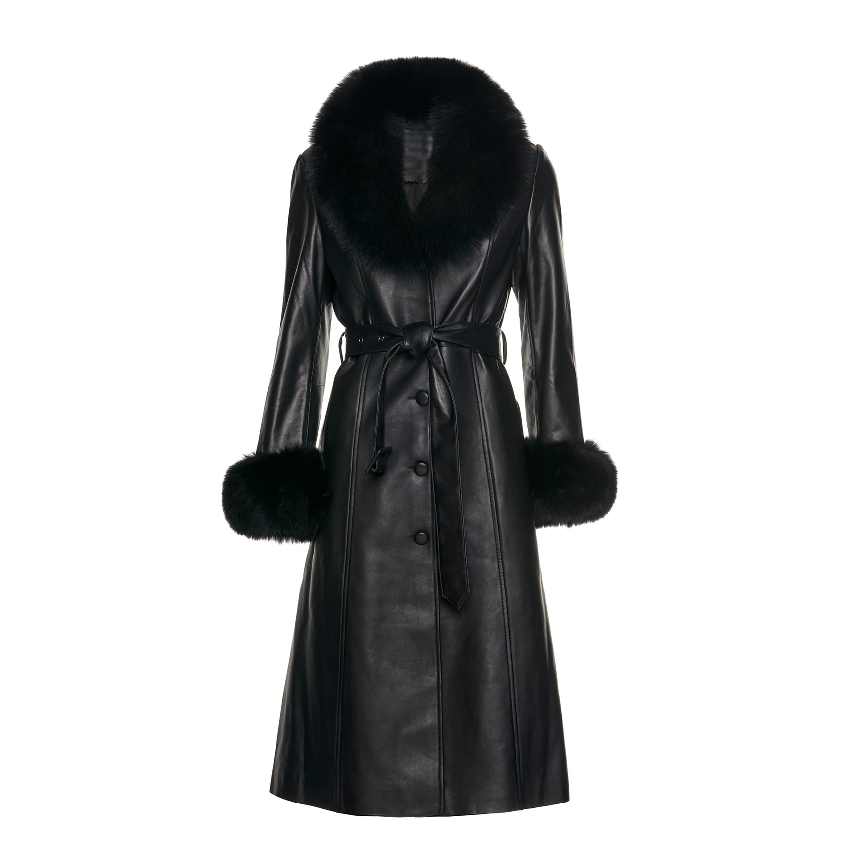 Wanan Touch Sac Coat In Leather Black | ModeSens