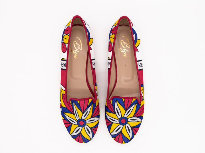 Limited- edition Ballerinas Made in Italy with African Textil | Bizushoes