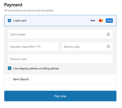 Secure Payment Information Entry