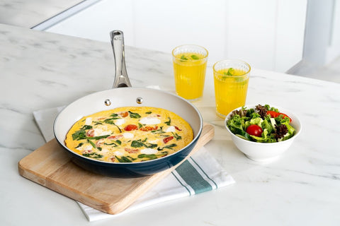 Breakfast for two is easily served with a frying pan.