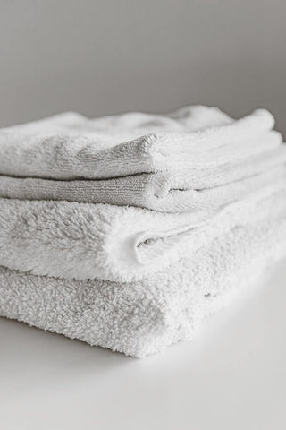 New plush bath towels. Photo by ROMAN ODINTSOV.