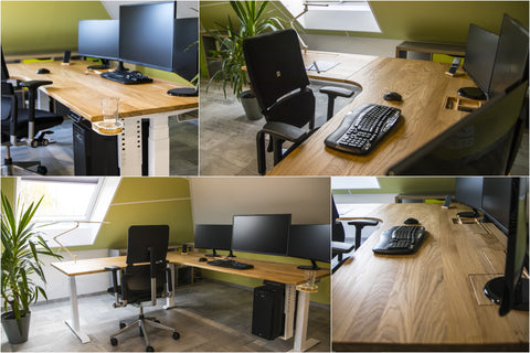 Figure 1: Custom-made corner desk. The corner desks are only available on request at the moment.