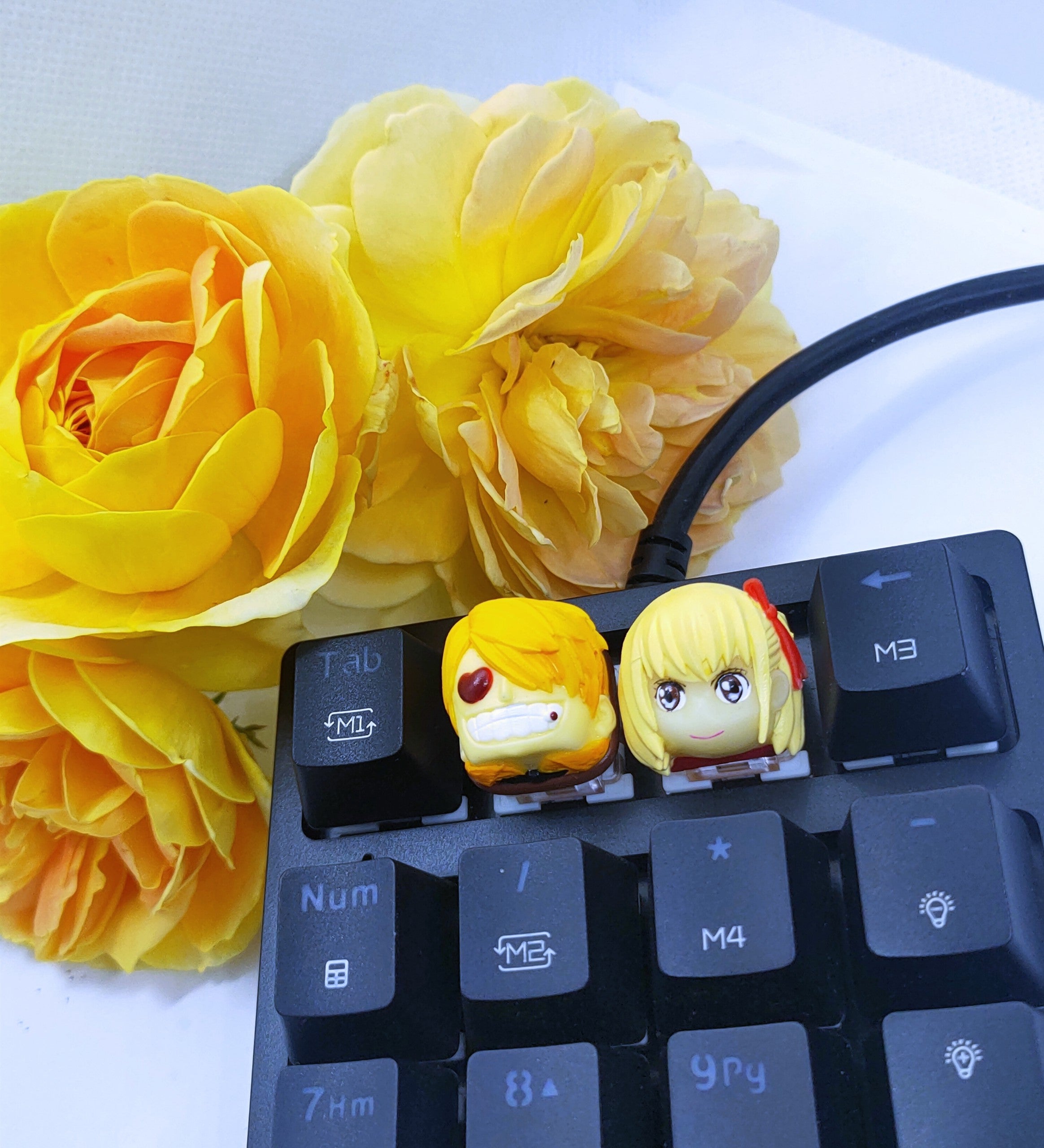 Pochita chainsaw man keycaps artisan keycaps ECS keycaps SA keycaps   DyKeycap Artisan