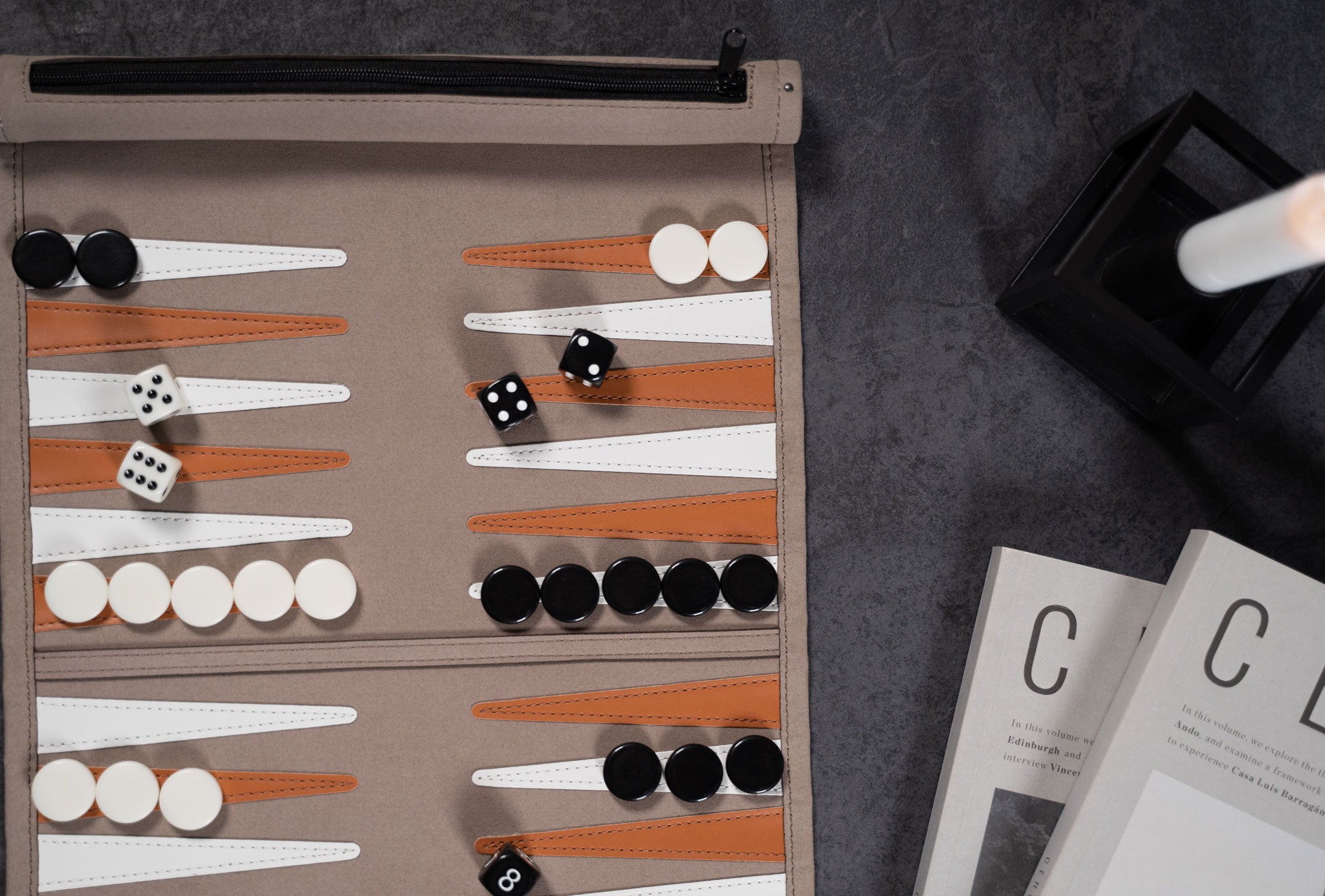 Roll Rejsevenlige Backgammon sæt