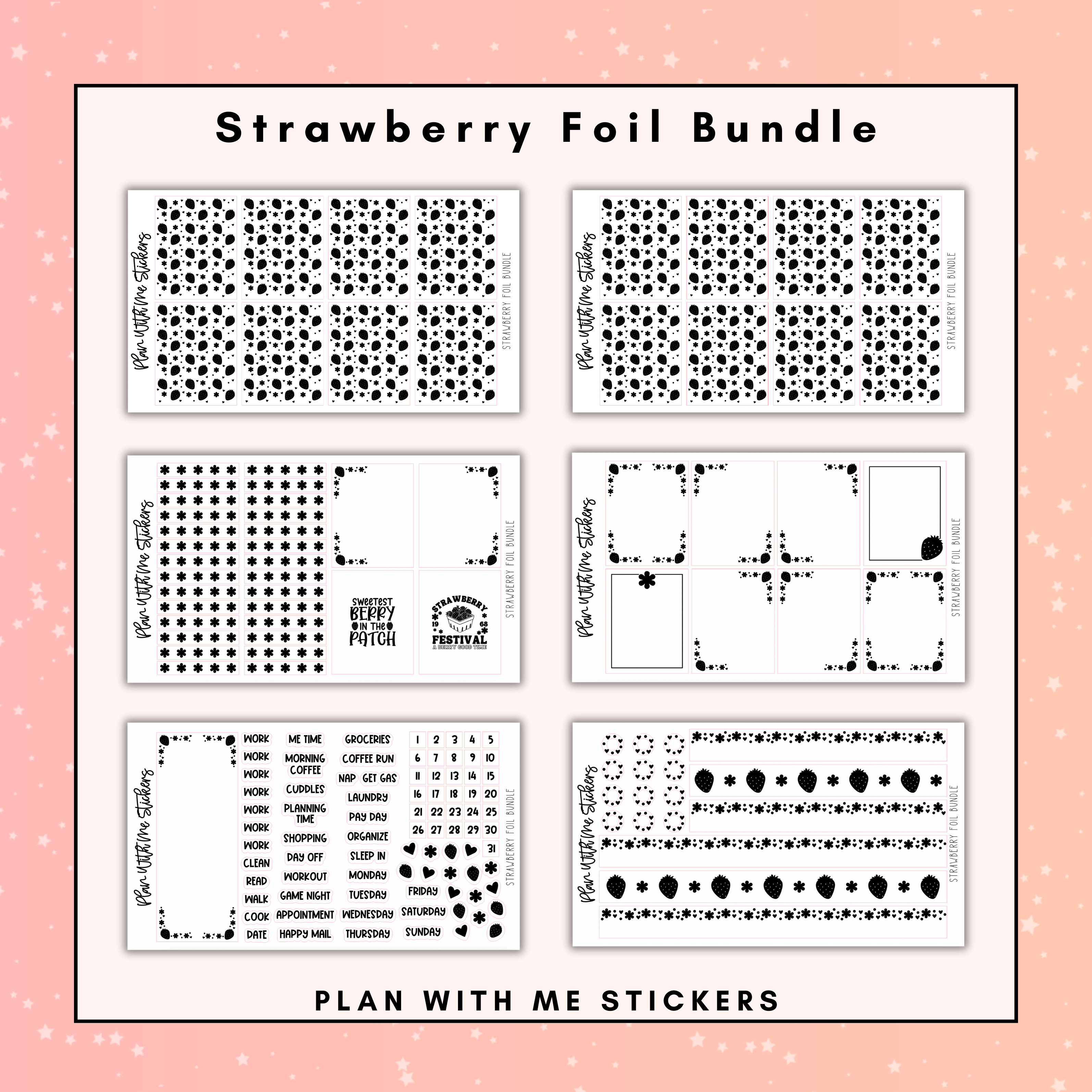 Strawberry Foil Bundle