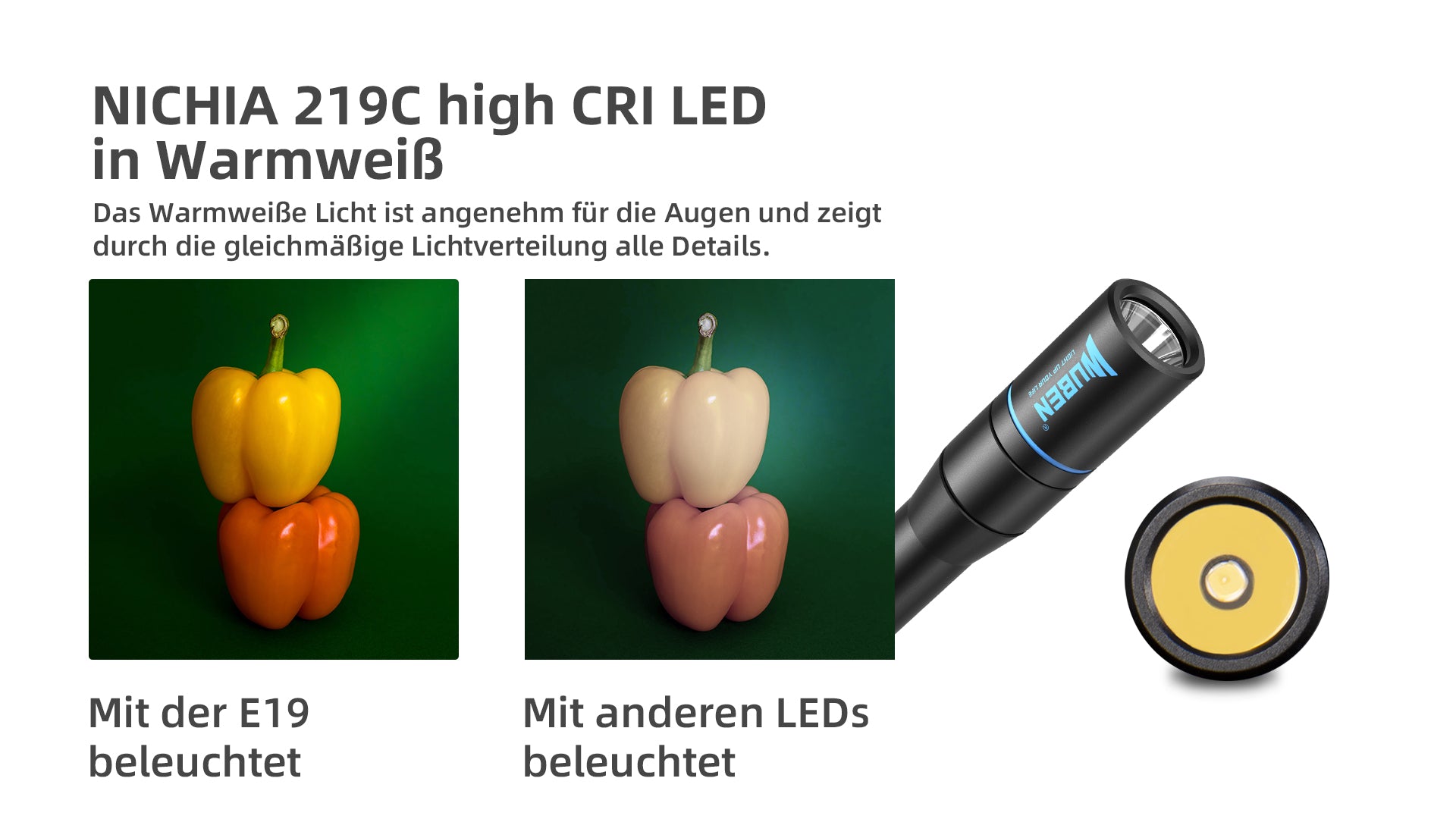 NICHIA 219C high CRILED in WarmweiB