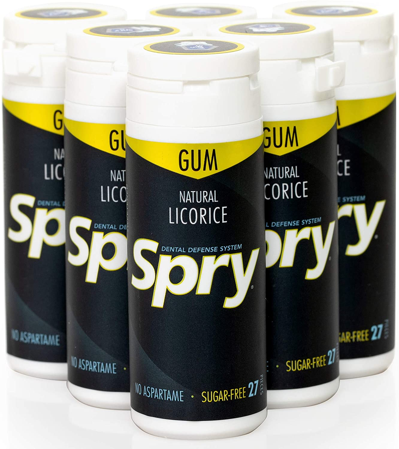 Spry Gum - Fresh Natural Dental Defense System (Spearmint, 100 Count - Pack of 2)