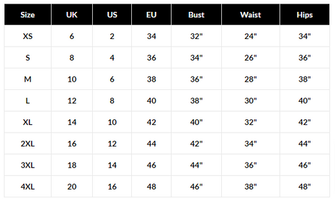 Size Chart – Isthitos Apparels