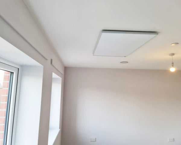 Ceiling mounted IR heating panel for your home