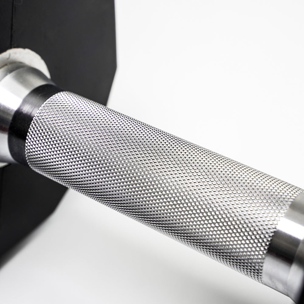 knurled handle dumbbell