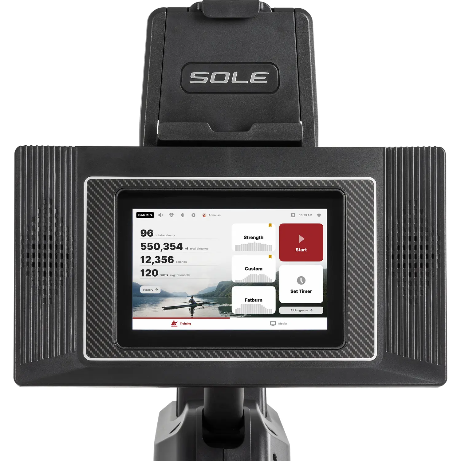 SOLE SR550 Rower Machine Touch Screen