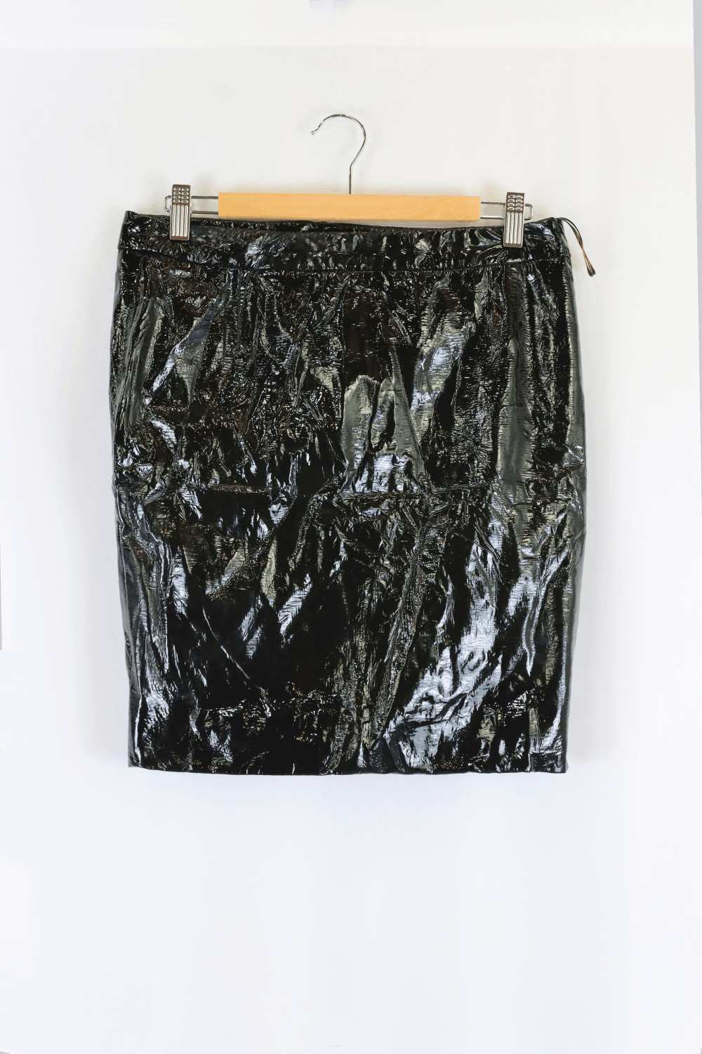 image of Dolce & Gabbana Faux Leather Skirt S