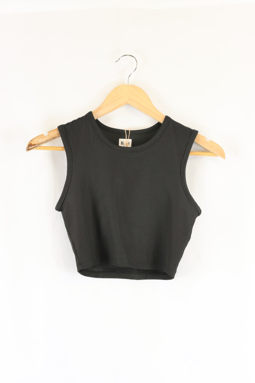 image of Blush Black Cropped Singlet S