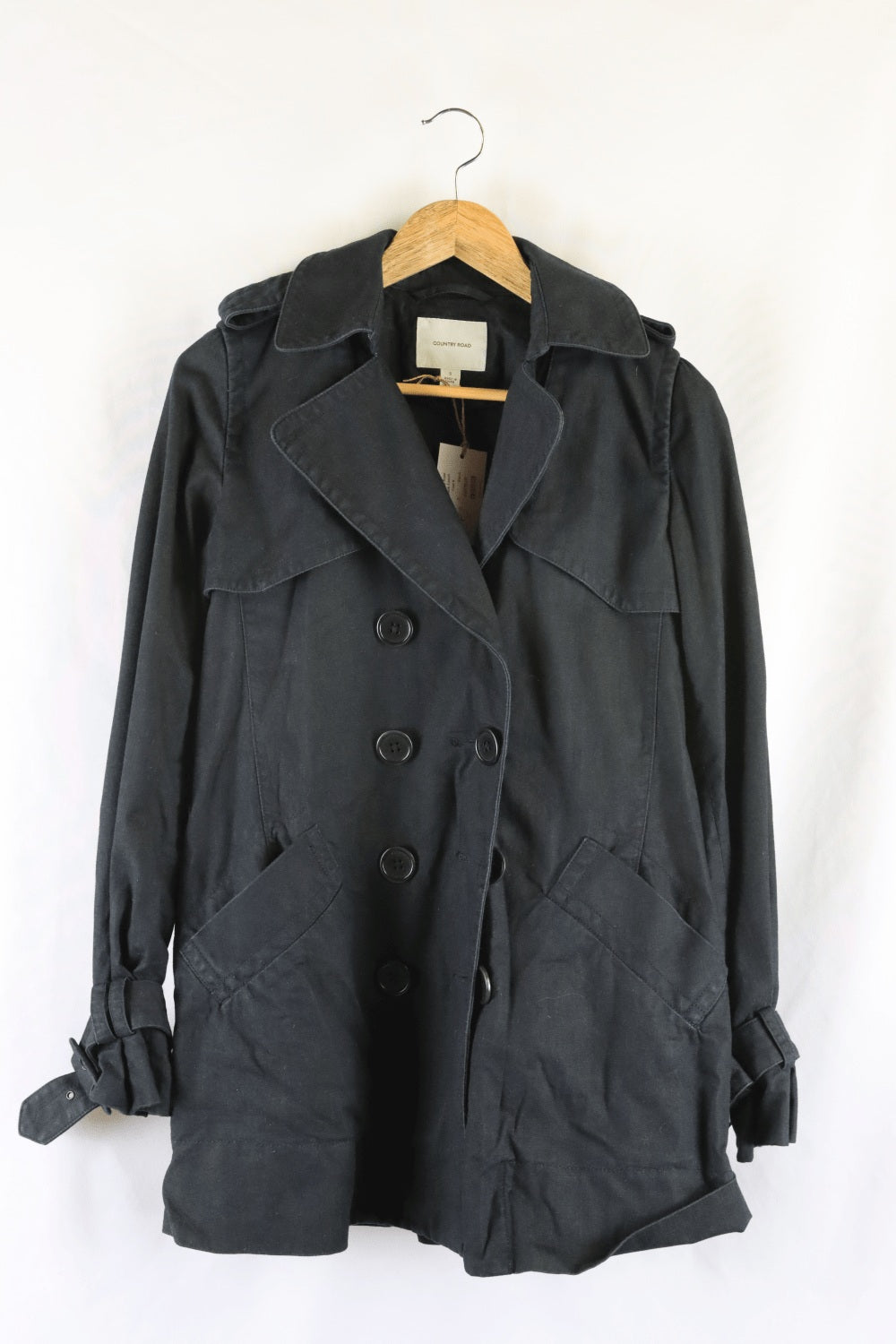 image of Country Road Black Trench Coat S