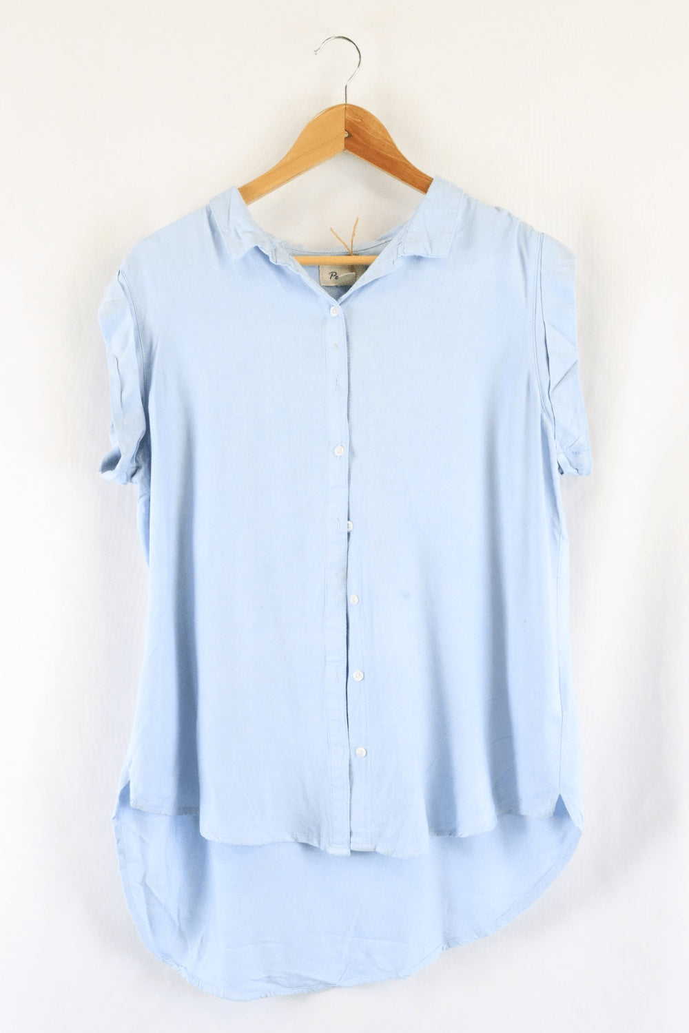 image of Per Se Blue Button Down Shirt L