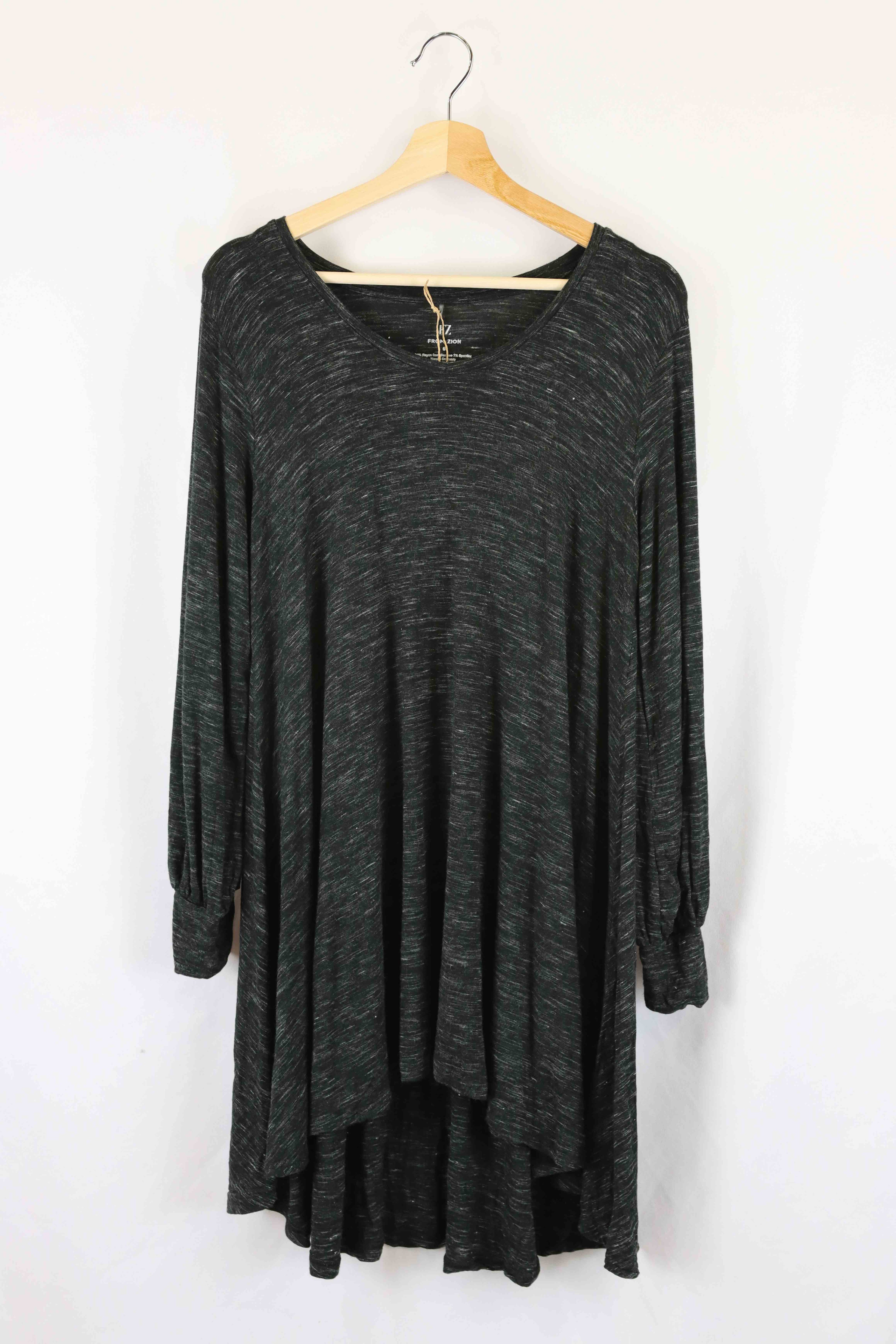 image of From Zion Grey Long Sleeve Top S
