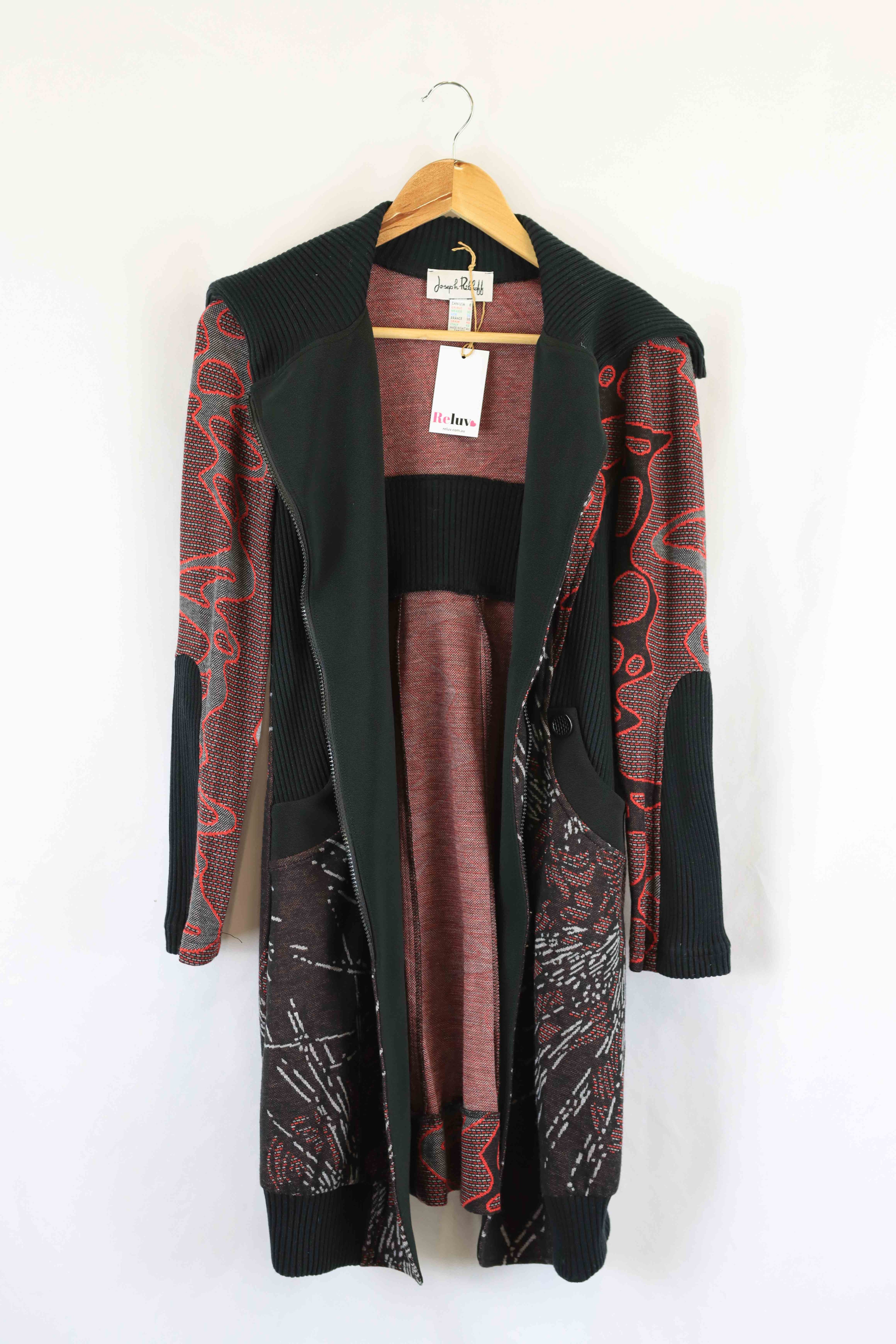 image of Joseph Ribkoff Red and Black Coat 8