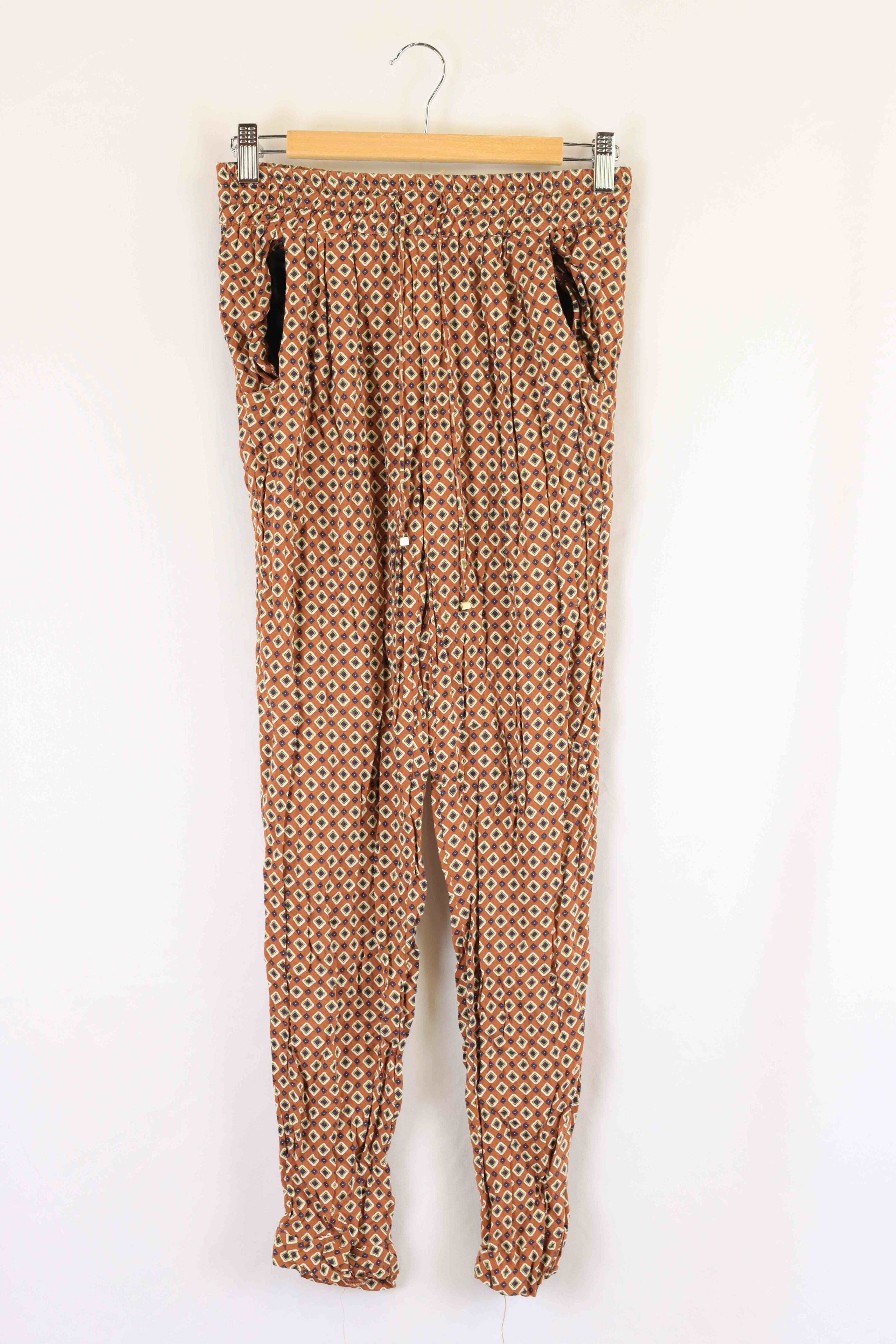 image of Zara Brown Patterned Pants S