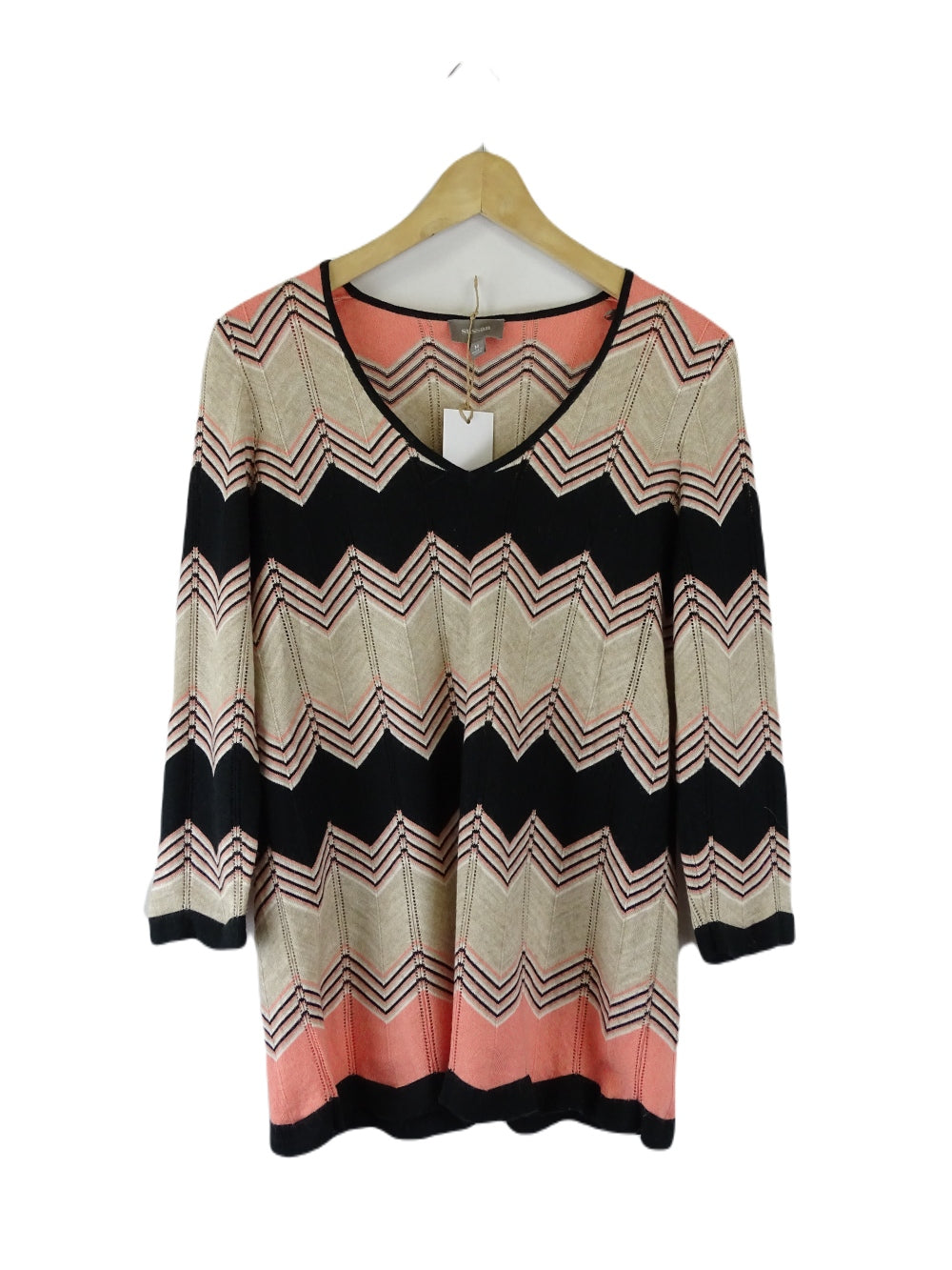 image of Sussan Pink Black And Brown Jumper M