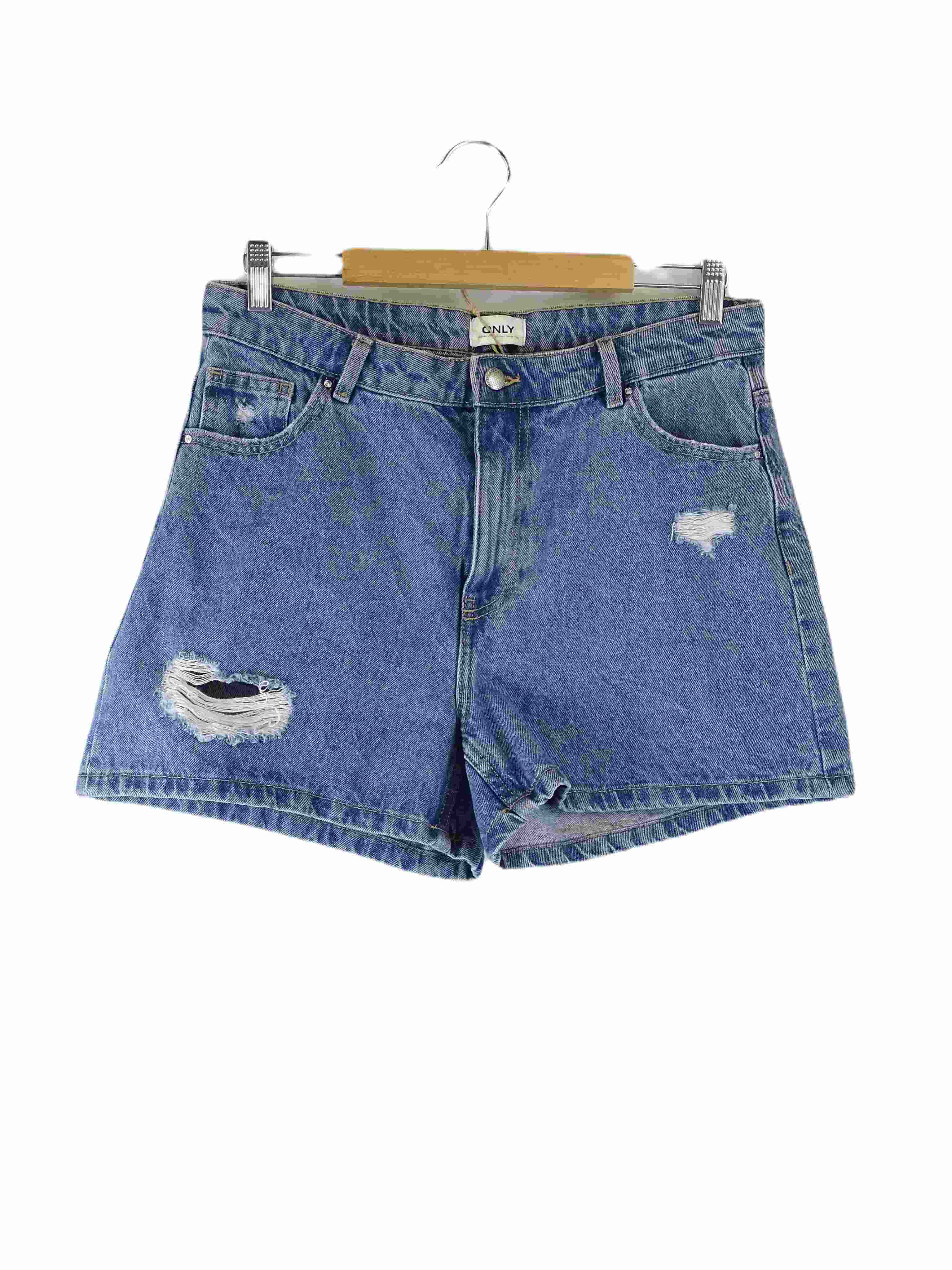 Image of Only Blue Denim Shorts L