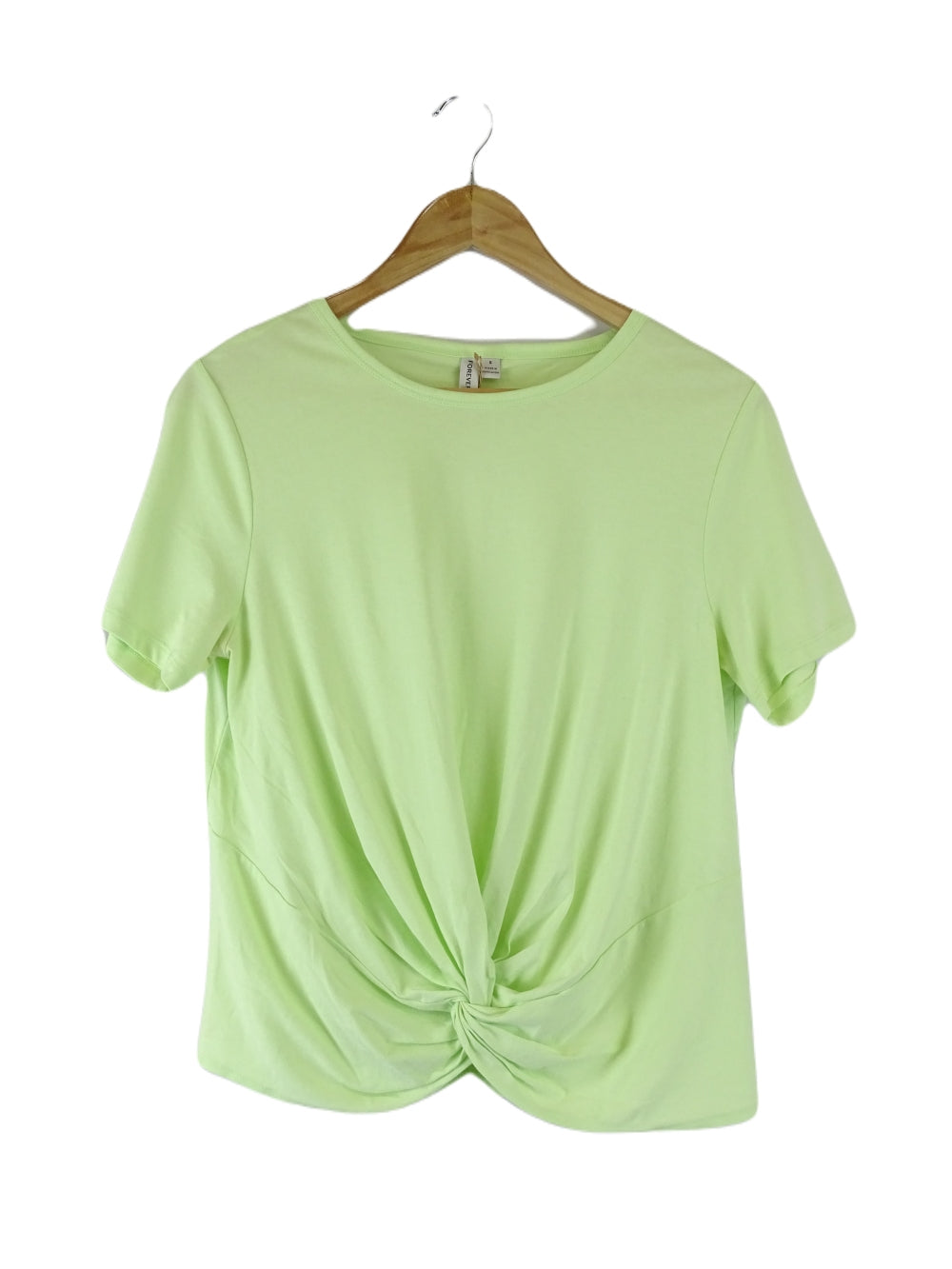 image of Forever New Green T-Shirt with Twist S