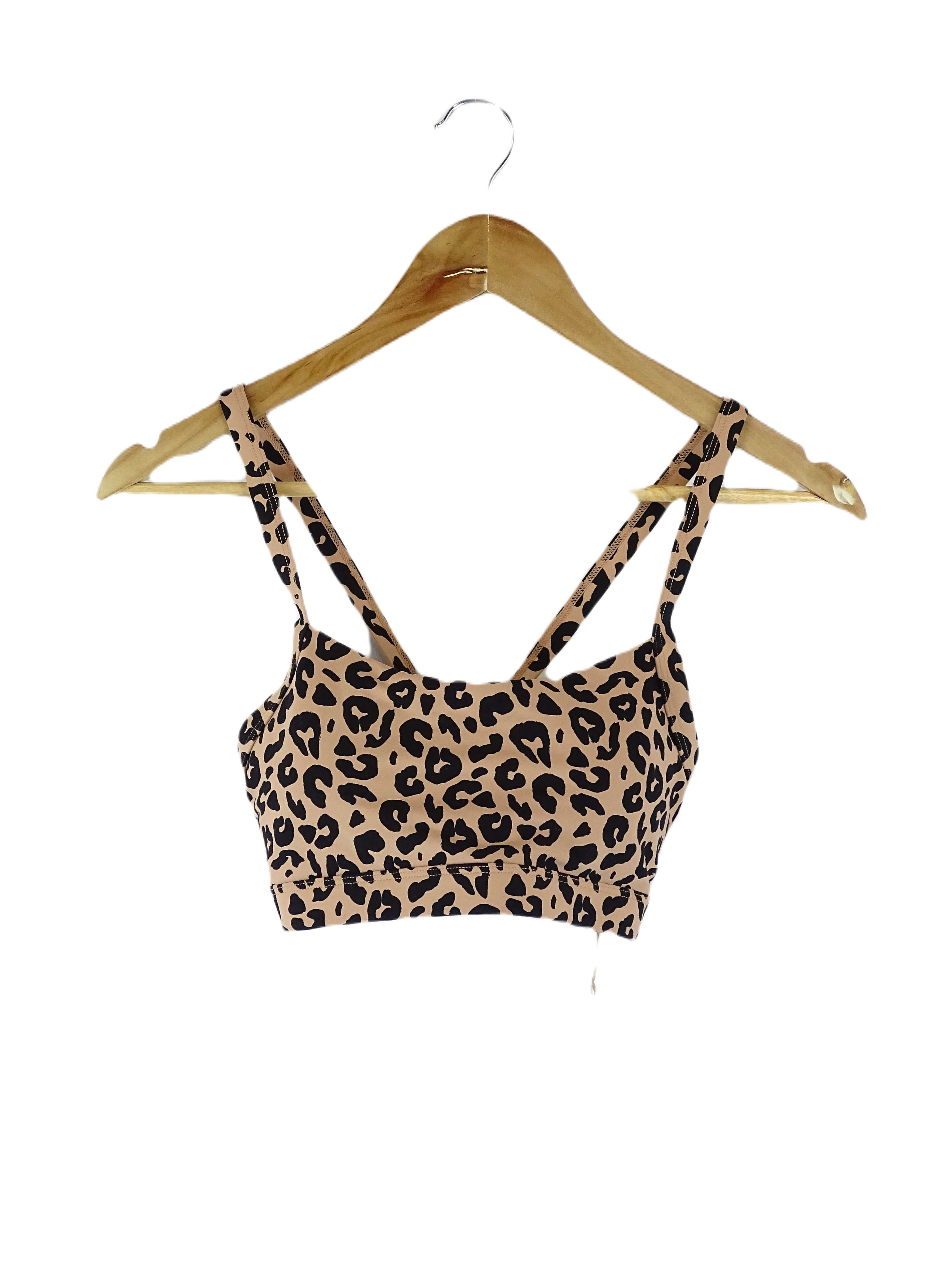 image of White Fox Animal Print Cropped Top S