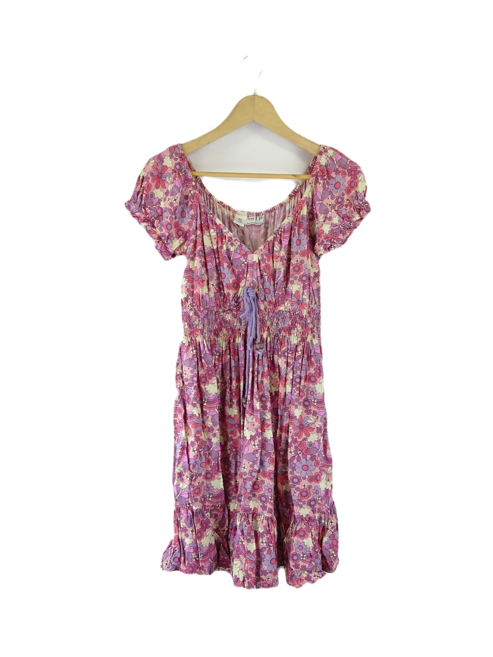 Image of Tree Of Life Pink And Purple Dress Floral M