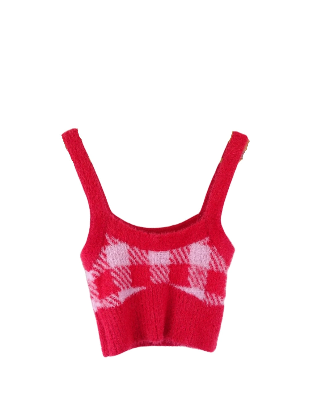 image of Bershka Red and Pink Cropped Singlet S