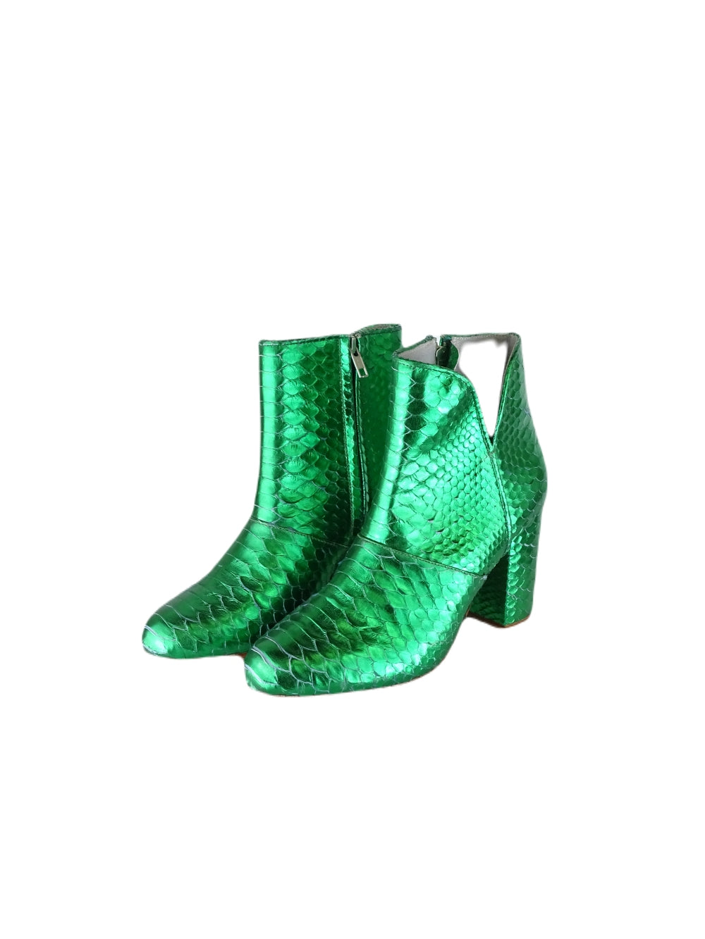 image of Jfahri Green Metallic Boots 39