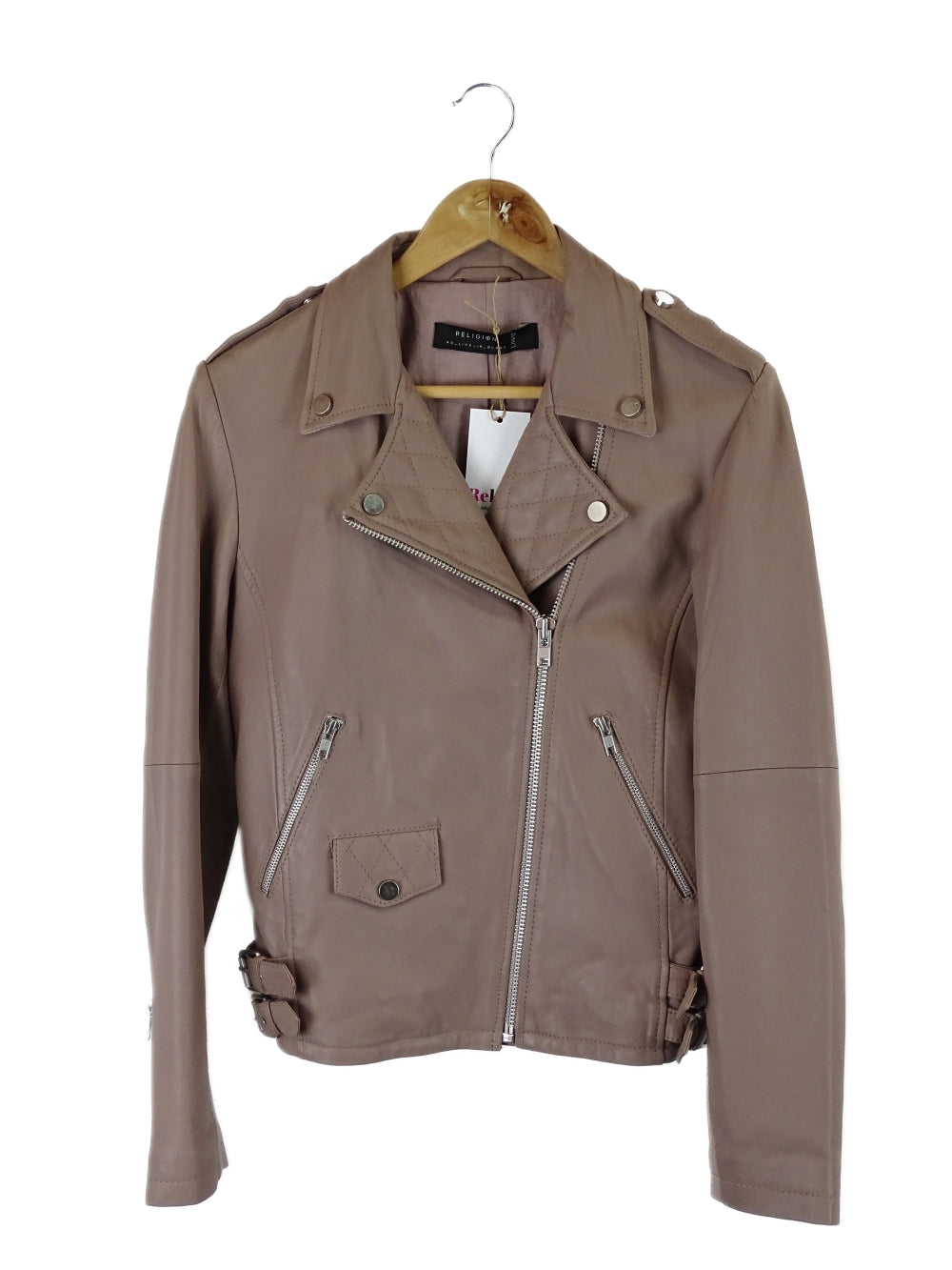 Image of Religion Brown Leather Jacket 14 NWOT