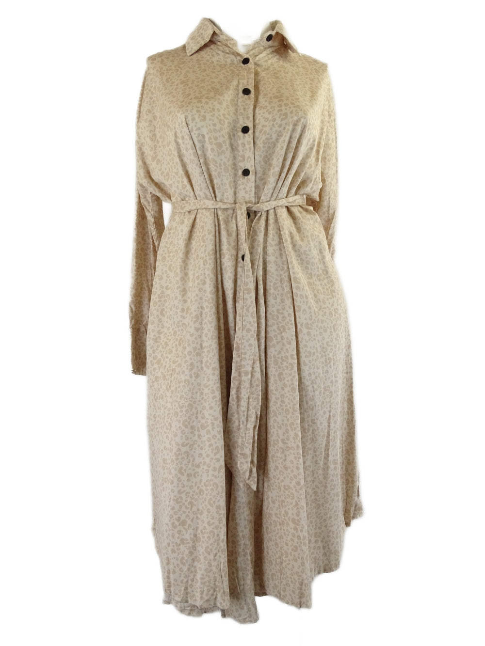 image of From Zion Beige Animal Print Dress S