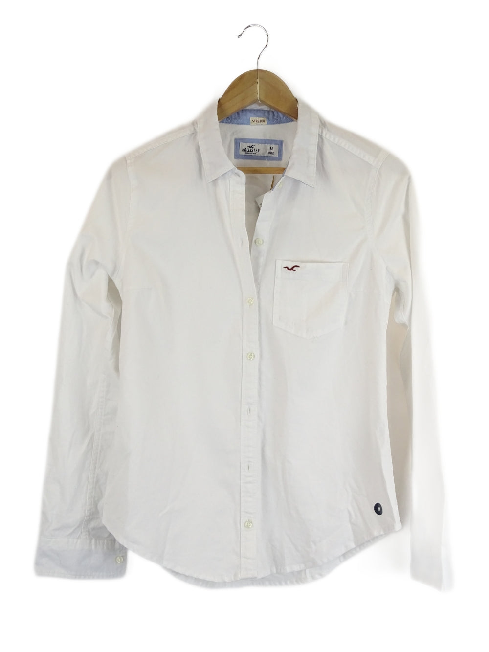 image of Hollister White Button Down Shirt M