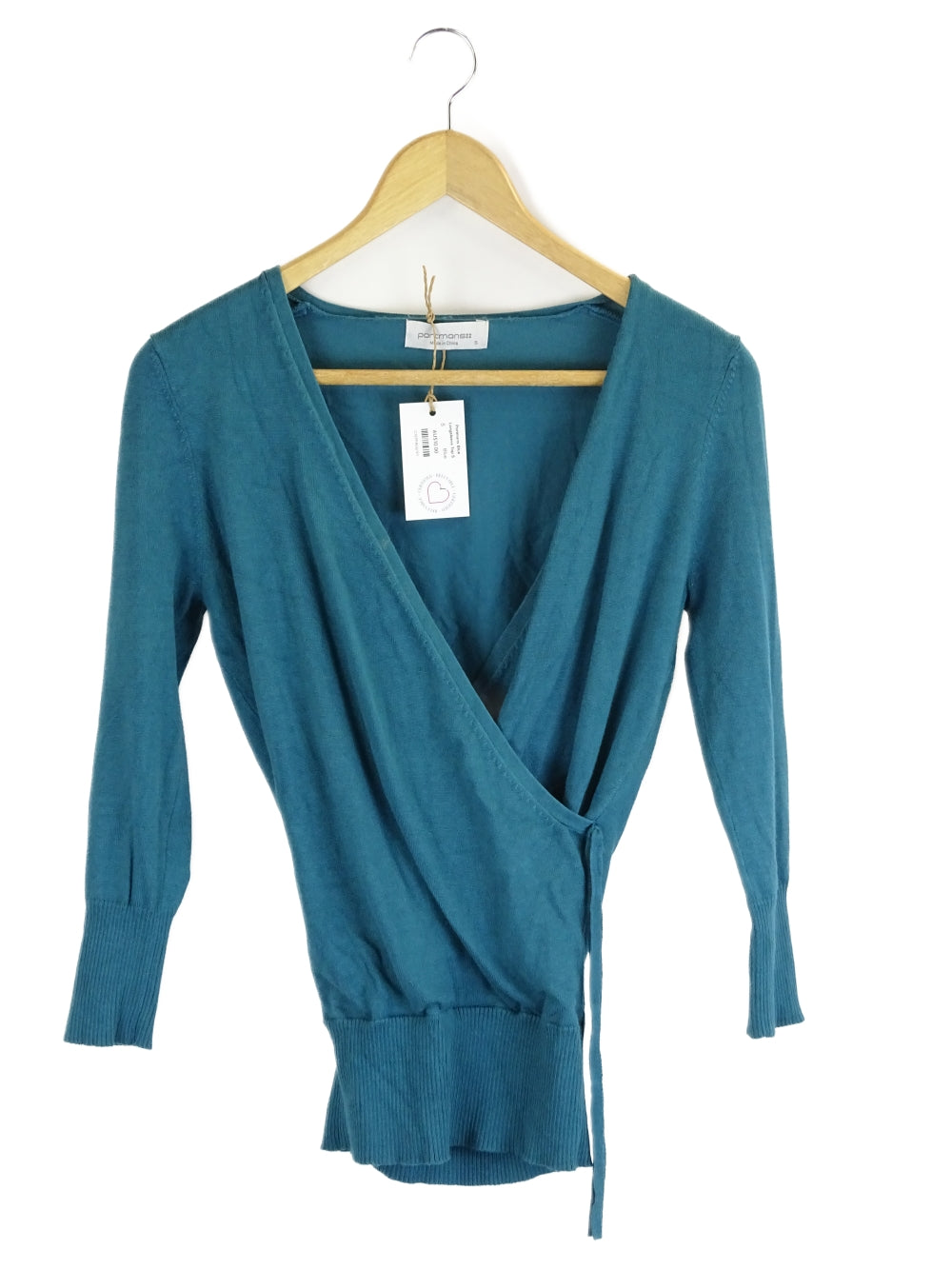 image of Portmans Blue Longsleeve Wrap Top S