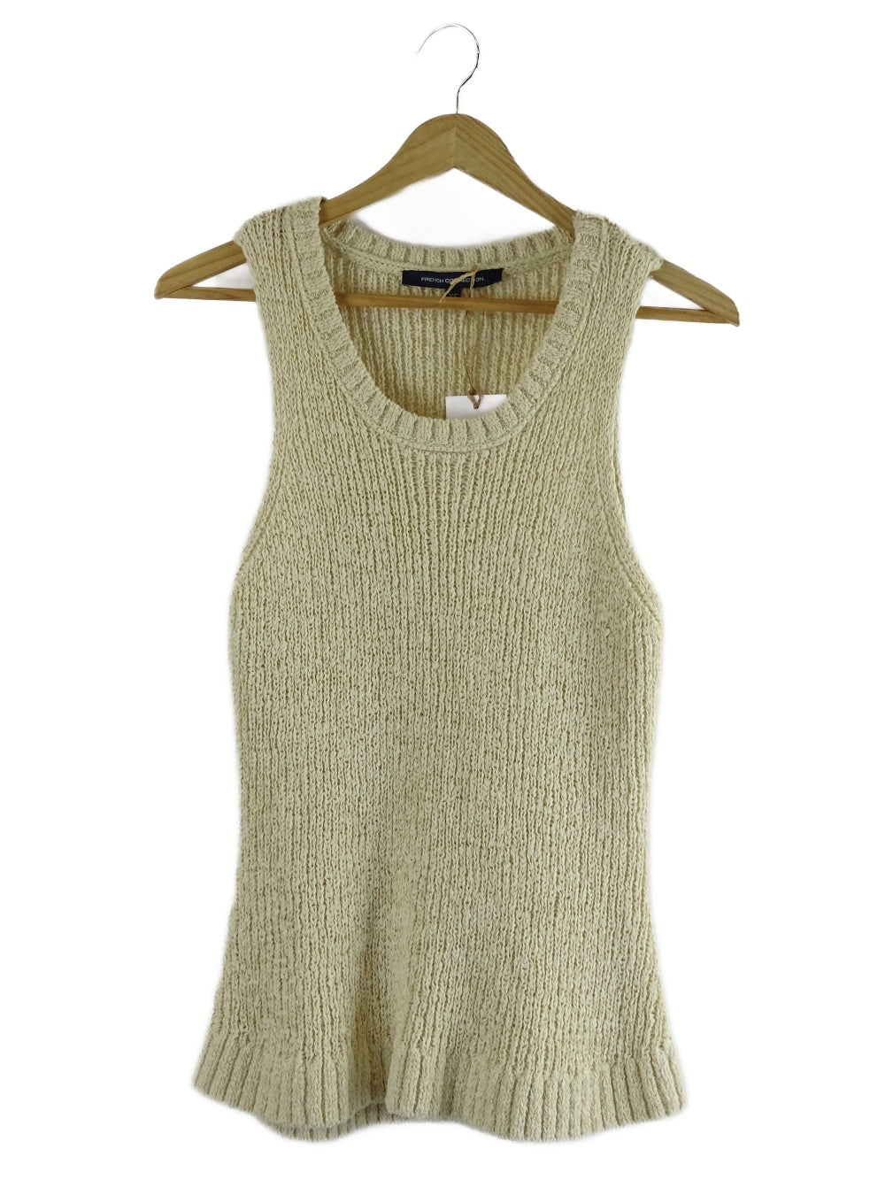 image of French Connection Beige Knitted Vest XS