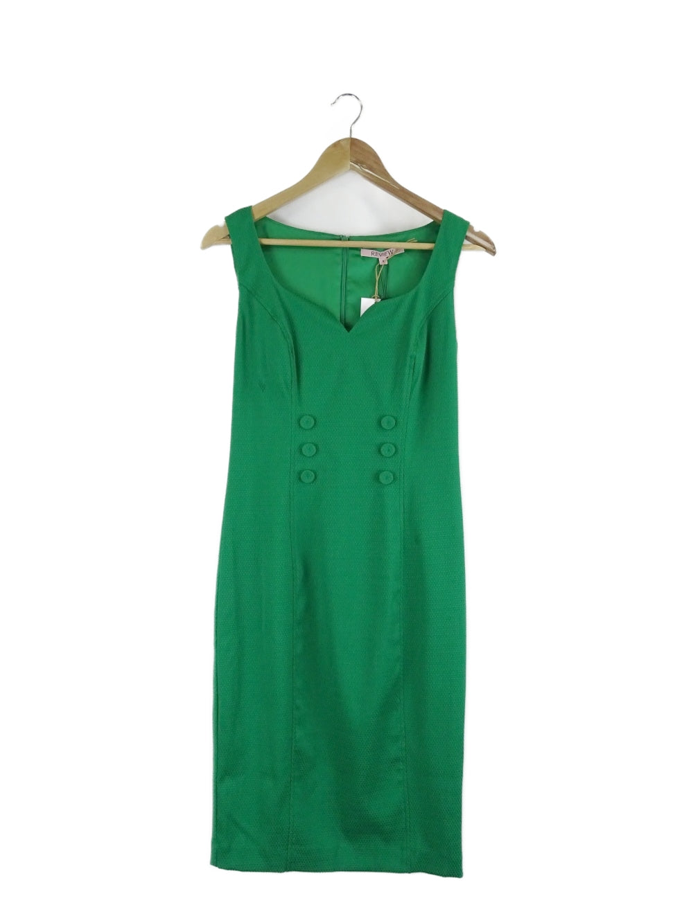 image of Review Green Mini Shift Dress 8