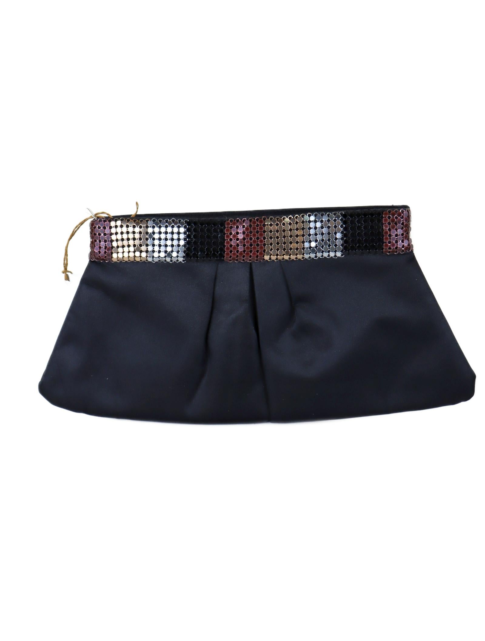 image of Boutique Black Embellished Clutch
