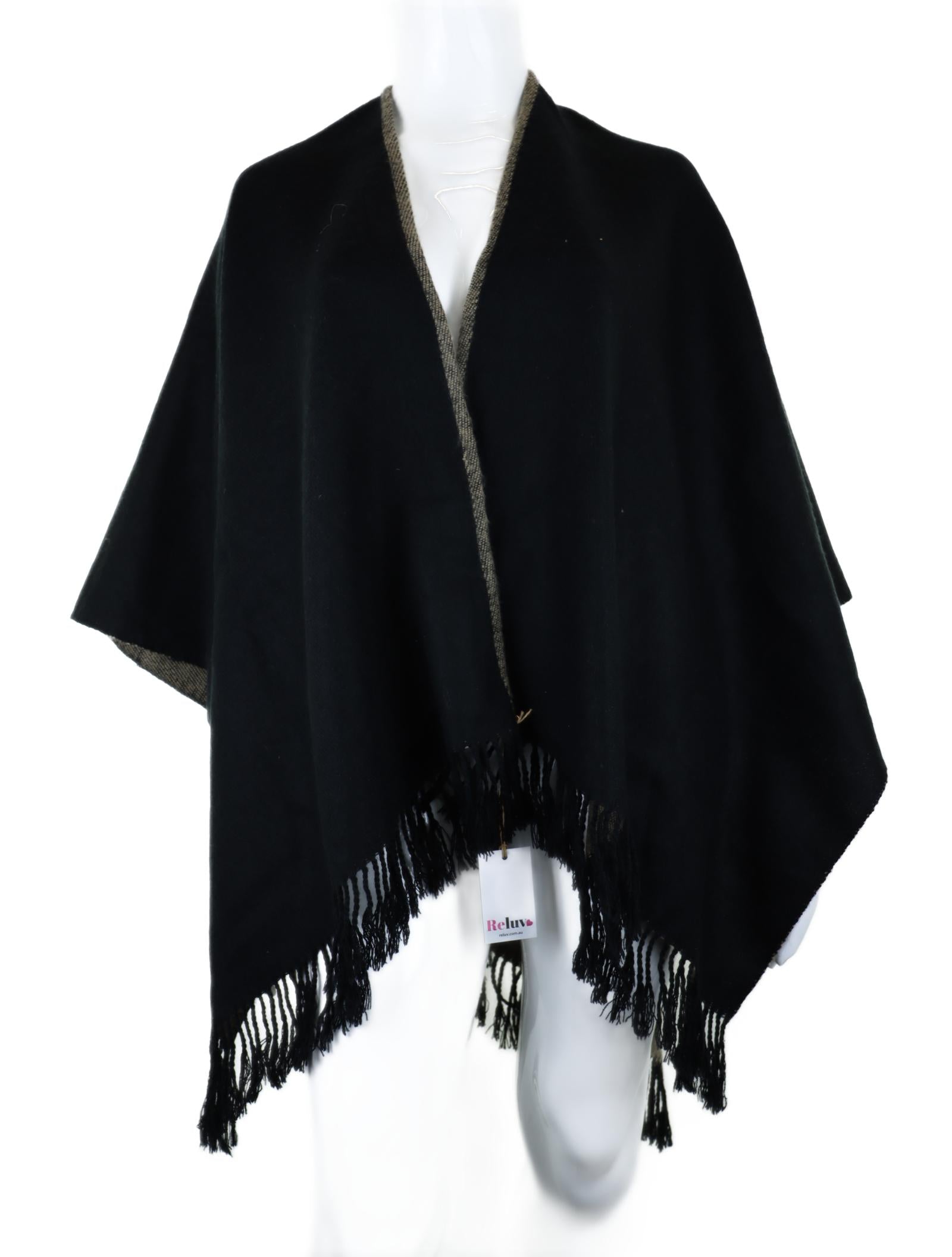 image of Boutique Black and Brown Shawl